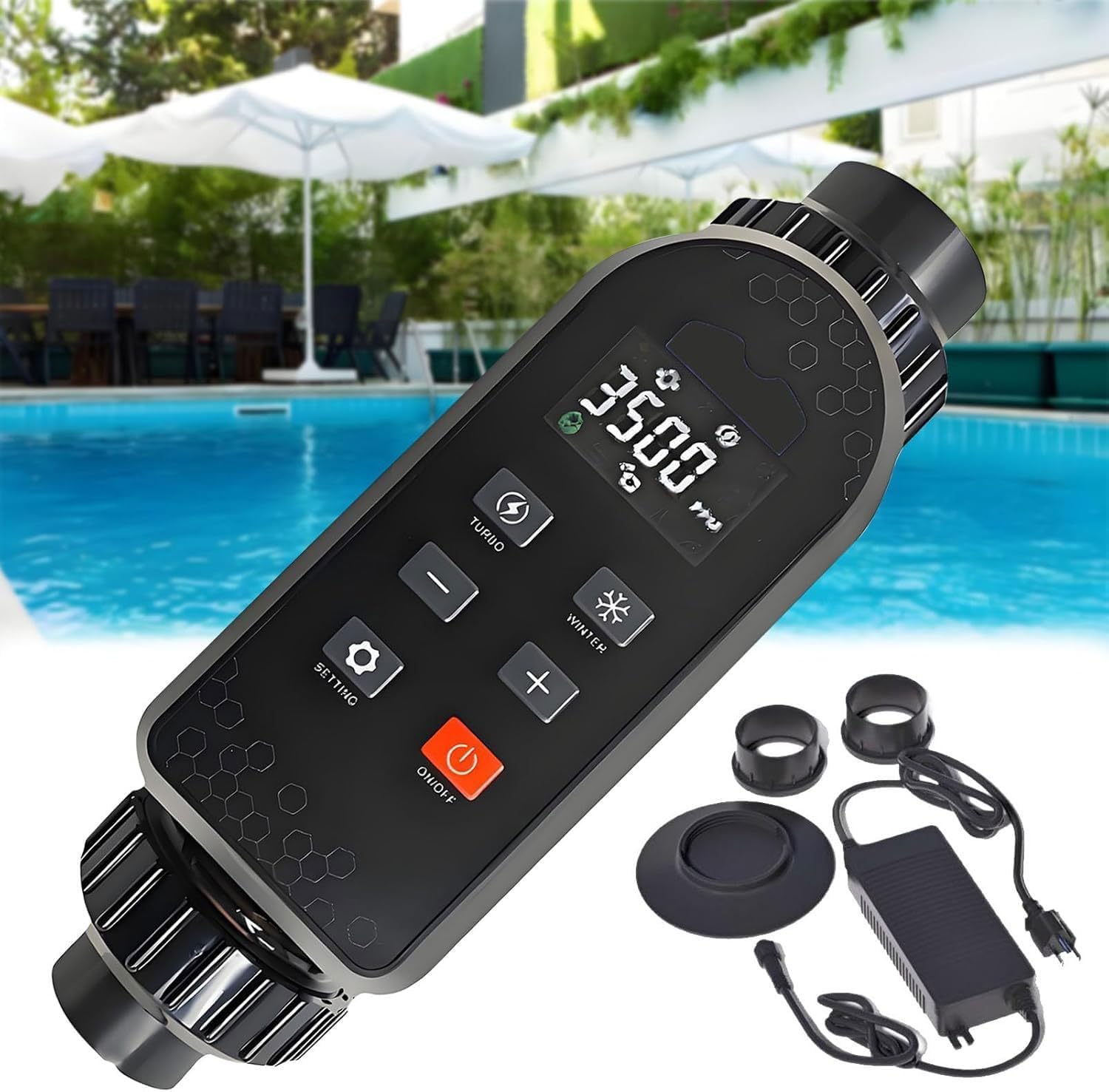 塩素発生器、プール用塩素セル、スマートアプリWiFiコントロール付きセルフクリーニング塩素発生器プール塩素発生システム、塩水プールシ  塩水プール塩素発生システム、塩水プール塩素発生器、Wi-Fiとアプリリモコン内蔵、セルフクリーニング塩水スパ塩素、デジタルパネル ...