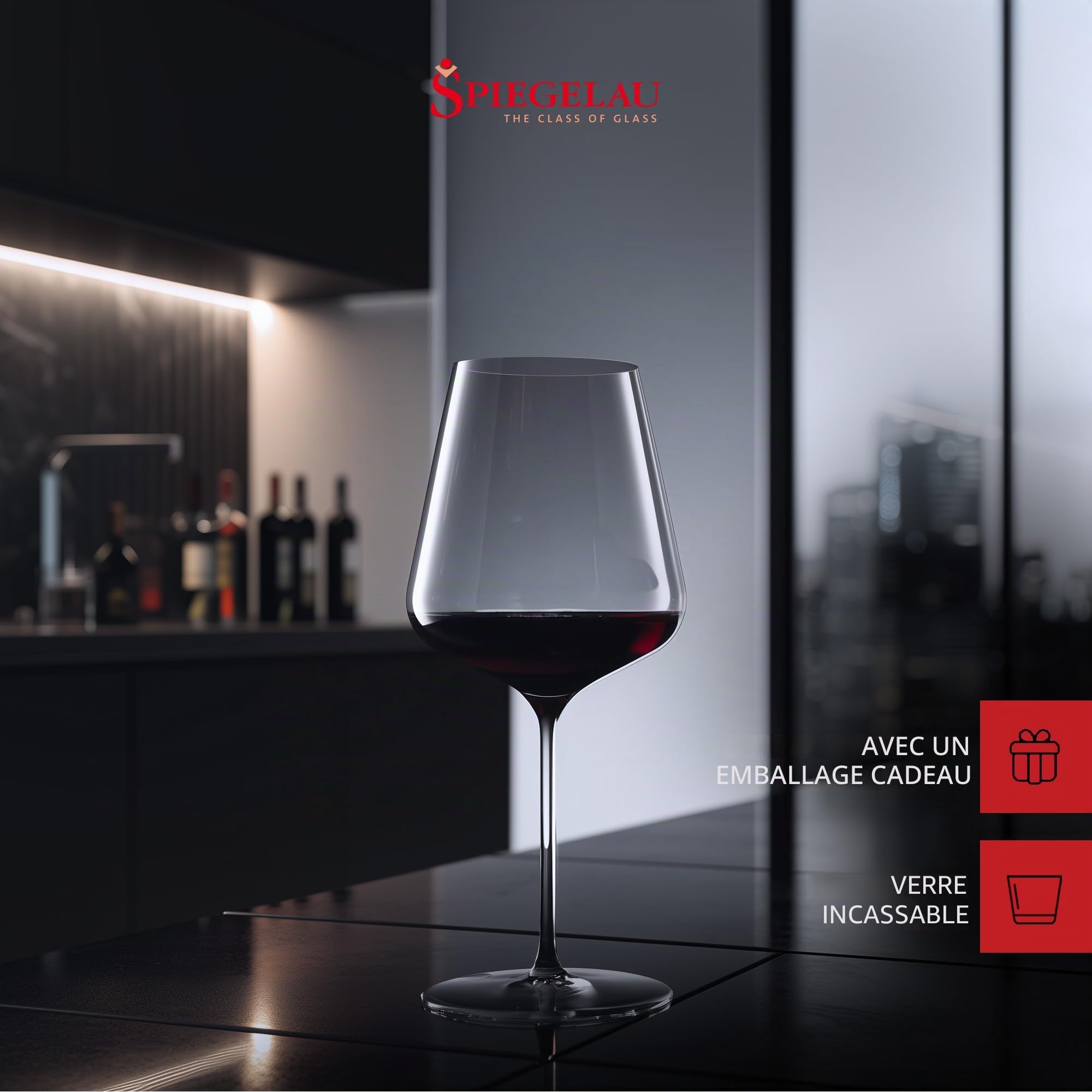 Spiegelau & Nachtmann 1350165 - Lot de 2 verres de Bordeaux en cristal - 750 ml - Definition