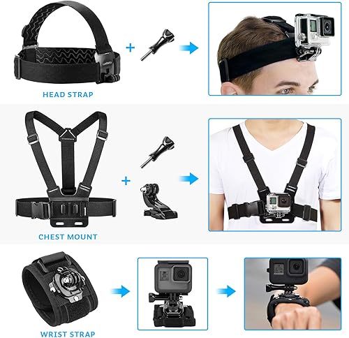 Vista 11 de LuxeBell juego de accesorios para AKASO EK5000 EK7000 Cámara de acción WIFI de 4 K GoPro Hero 5/sesiones 5/Hero 4/3+/3/2/1
