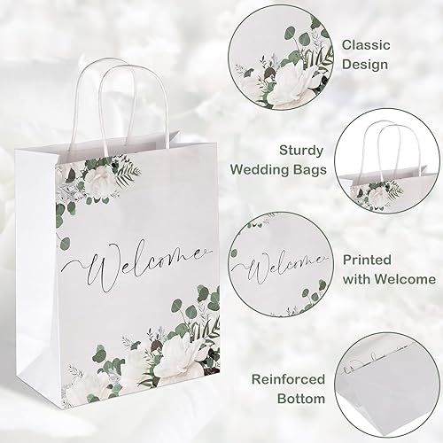 Miniatura 4 de Chinco 36 bolsas de bienvenida para invitados de boda, bolsas de regalo de bienvenida a granel con asas para manualidades, suministros de fiesta de