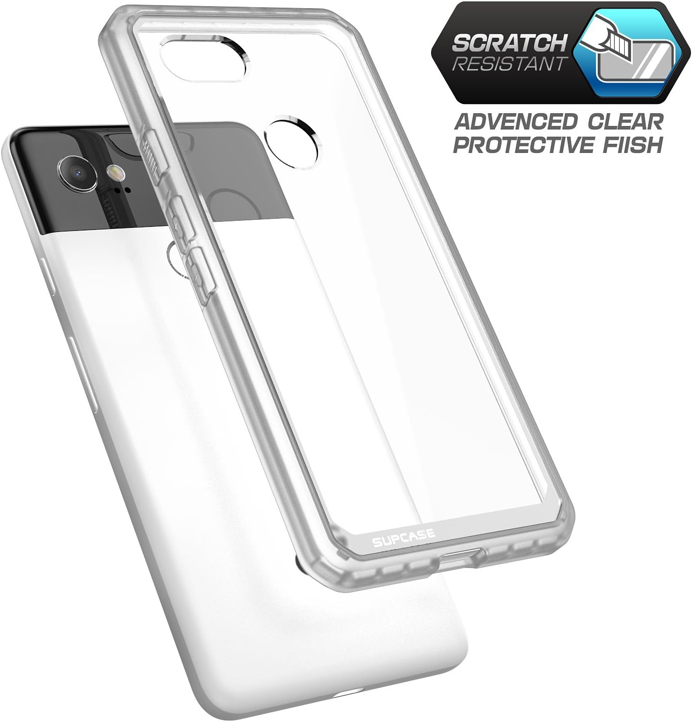 SUPCASE Unicorn Beetle Series Designed for Google Pixel 2 XL Case,Premium Hybrid Protective Clear Case for Google Pixel 2 XL (2017 Release) (Frost)