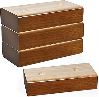 Sopicoz Wood Furniture Risers, Universal Sofa Legs, Rectangle Bed Risers, Couch Feet, Replacement Legs for Chair Table Bench Loveseat, Heavy Duty Wood Blocks 1 inch
