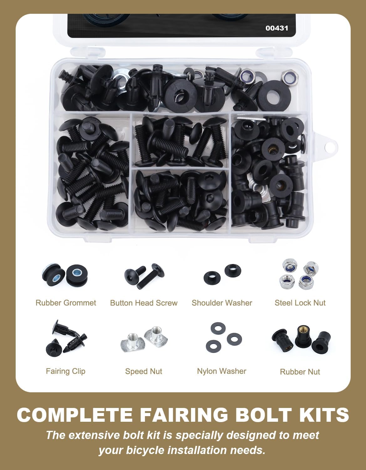 Complete Fairing Bolt Kits Fit for Ninja250R EX250R 2008-2012