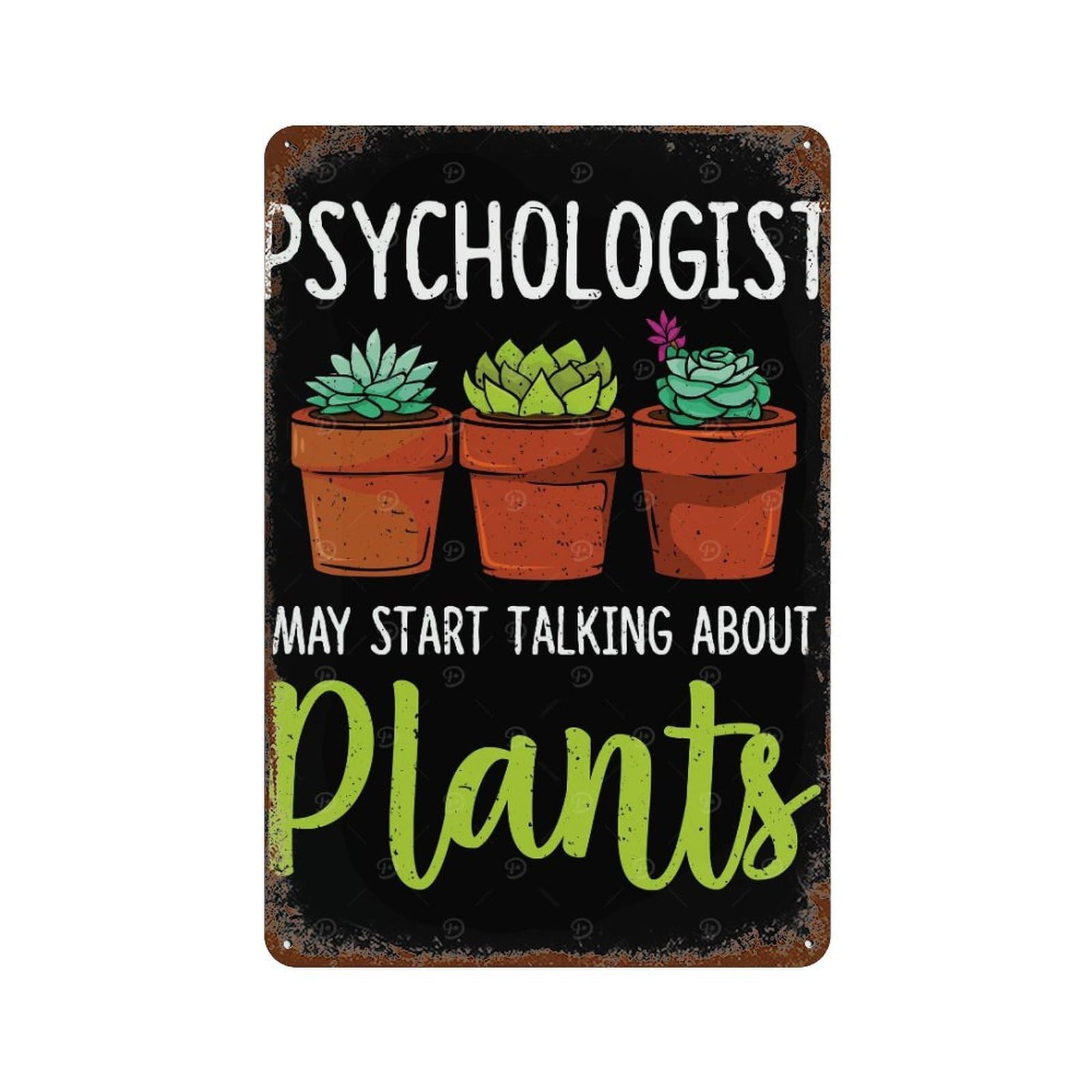 Psychologist Psychology Rusty Metal Tin Sign 11.8"x7.9", for Pub, Kitchen And Man Cave Decor, Novelty Wall Decor