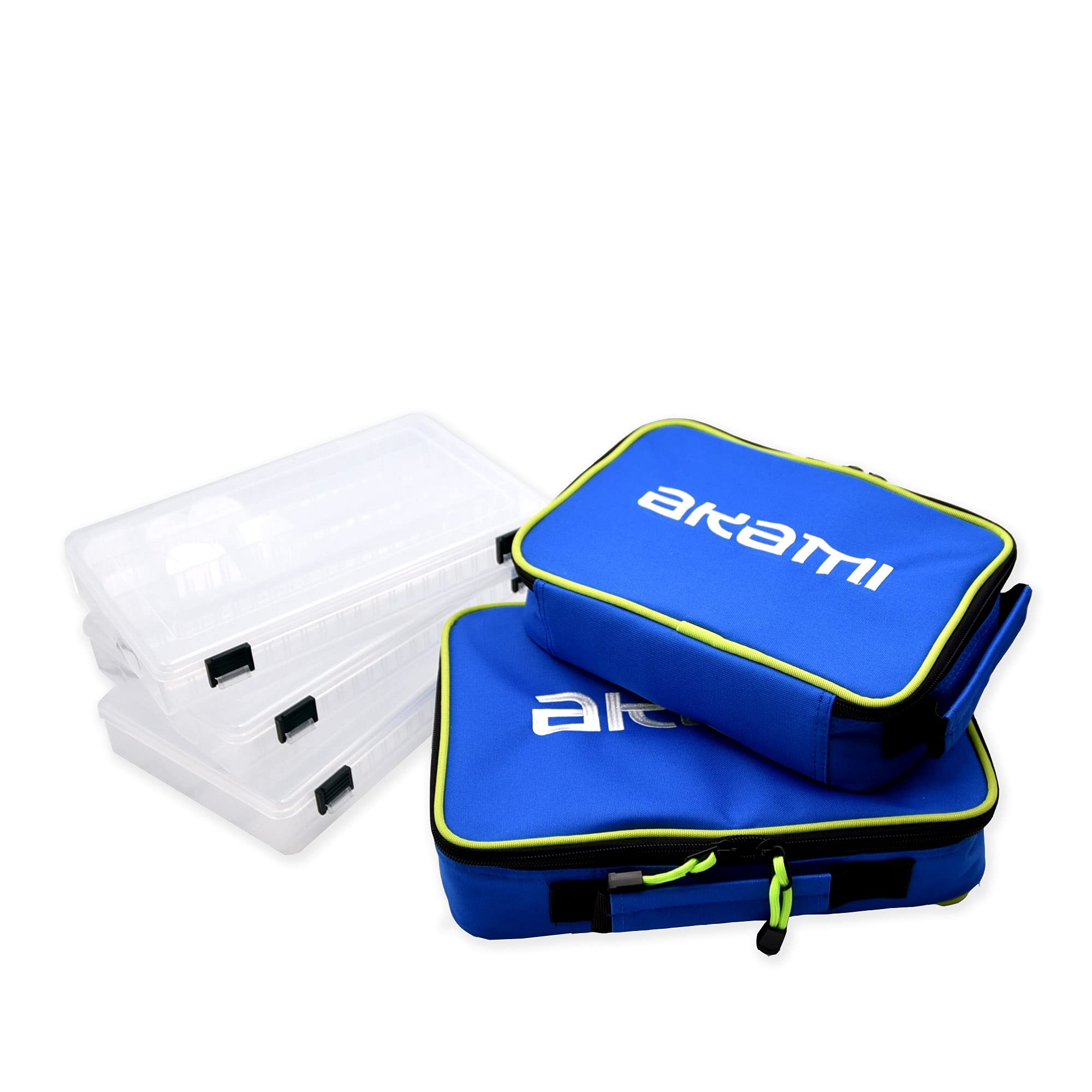 AKAMI Zaino MG21 da pesca rigido con 4 tasche, con 3 scatole interne porta accessori da pesca, 1 borsa termica interna porta esche e una borsa interna porta bobine. Spalliera rinforzata.