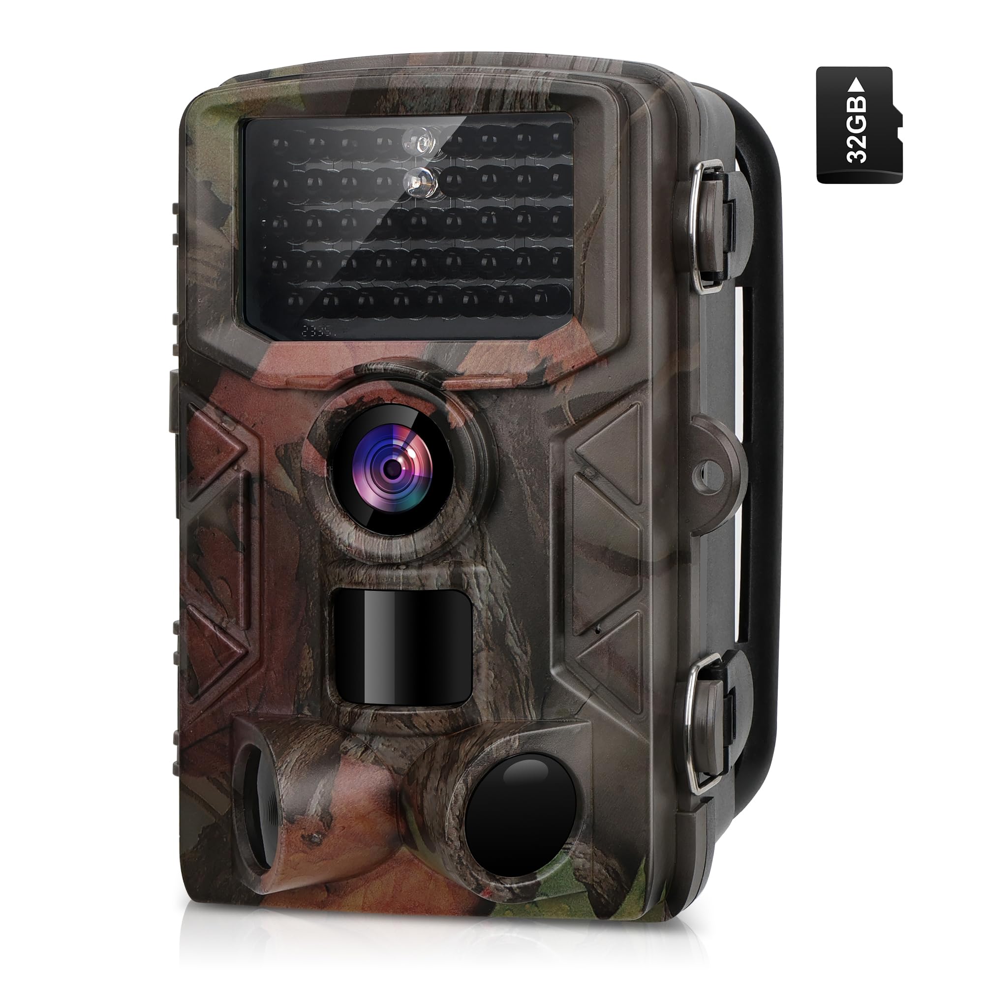 Crepidapy Trail Camera, 4K 50MP Game Camera with Night Vision 120° Wide-Angle Trail Cam with 32GB TF Card 2” LCD Motion Activated Waterproof for