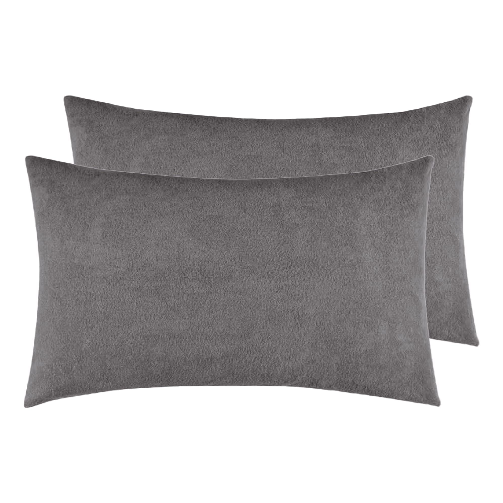 GADDA CO Waterproof & Dustproof Cotton Terry Pillow Protectors Set of 2, 220+ GSM, Standard Size 18"x28", Zippered Grey Pillow Covers-image-44