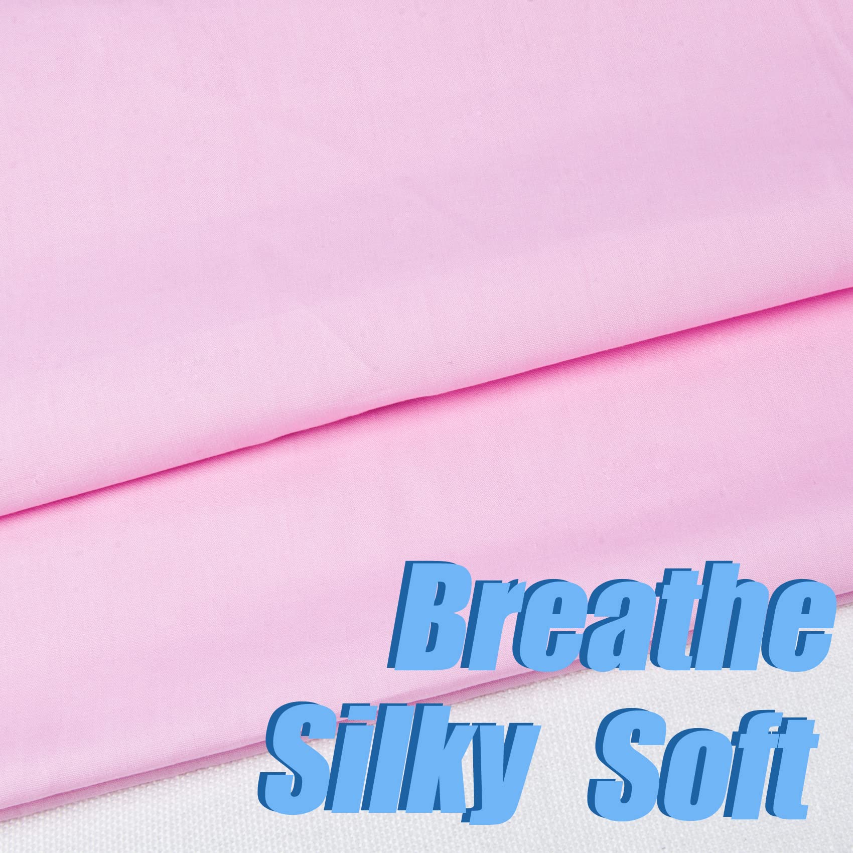 Tessuto di cotone rosa da 5 metri, tessuto popeline di cotone naturale al metro, tessuto rosa, 100% tessuto di cotone largo 150 cm, morbido tessuto di mussola per trapuntatura materiale da cucito per