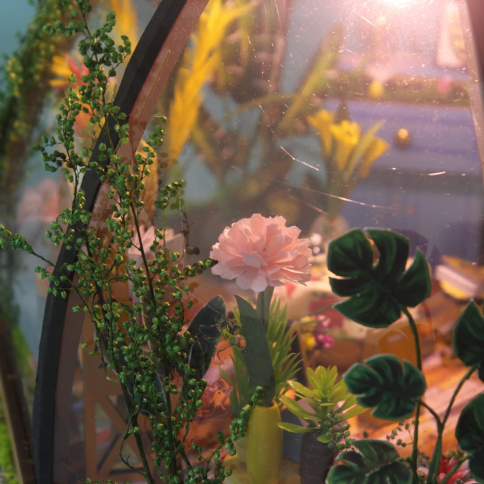 DIY Flower Room Model Ręcznie robiony Drewniany Kreatywność Stereoskopowy zestaw form Miniaturowy domek dla lalek Rzemiosło artystyczne dla dorosłych Nastolatki do dekoracji domu