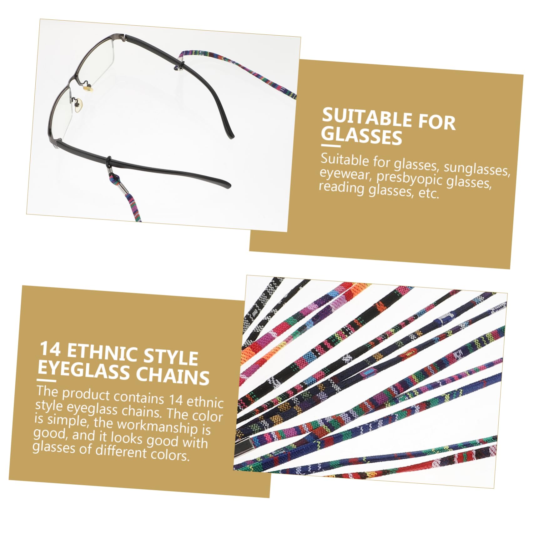 SOIMISS Brille Seil Sonnenbrillenclip Sonnenbrille Clip Brillenband Für Camping Brillenständer Anti-verlorener Brillenbügel Hängende Kette Polyester Baumwolle