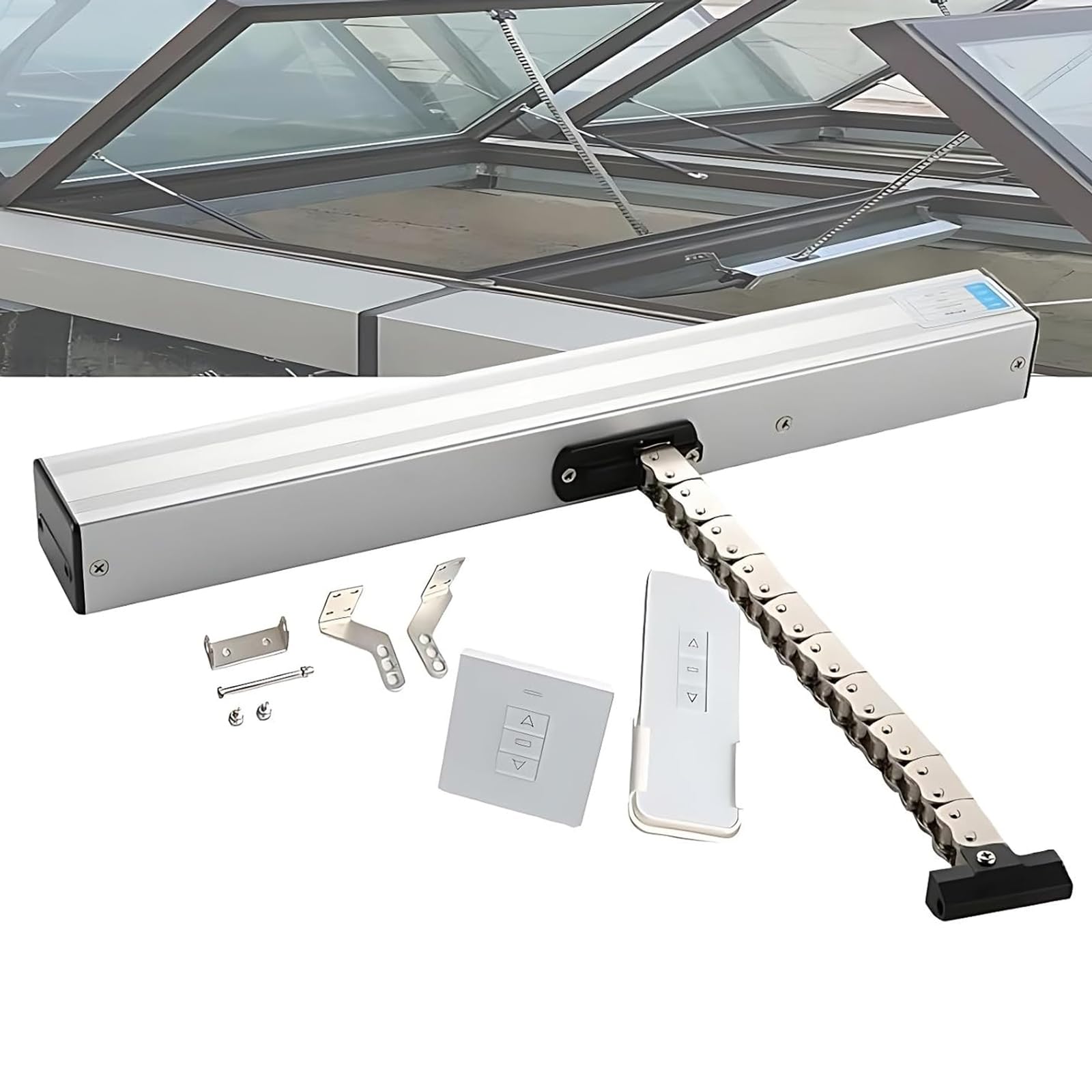 Abridor automático de cadena de 24V para disfrutar de un tragaluz moderno y ventilado