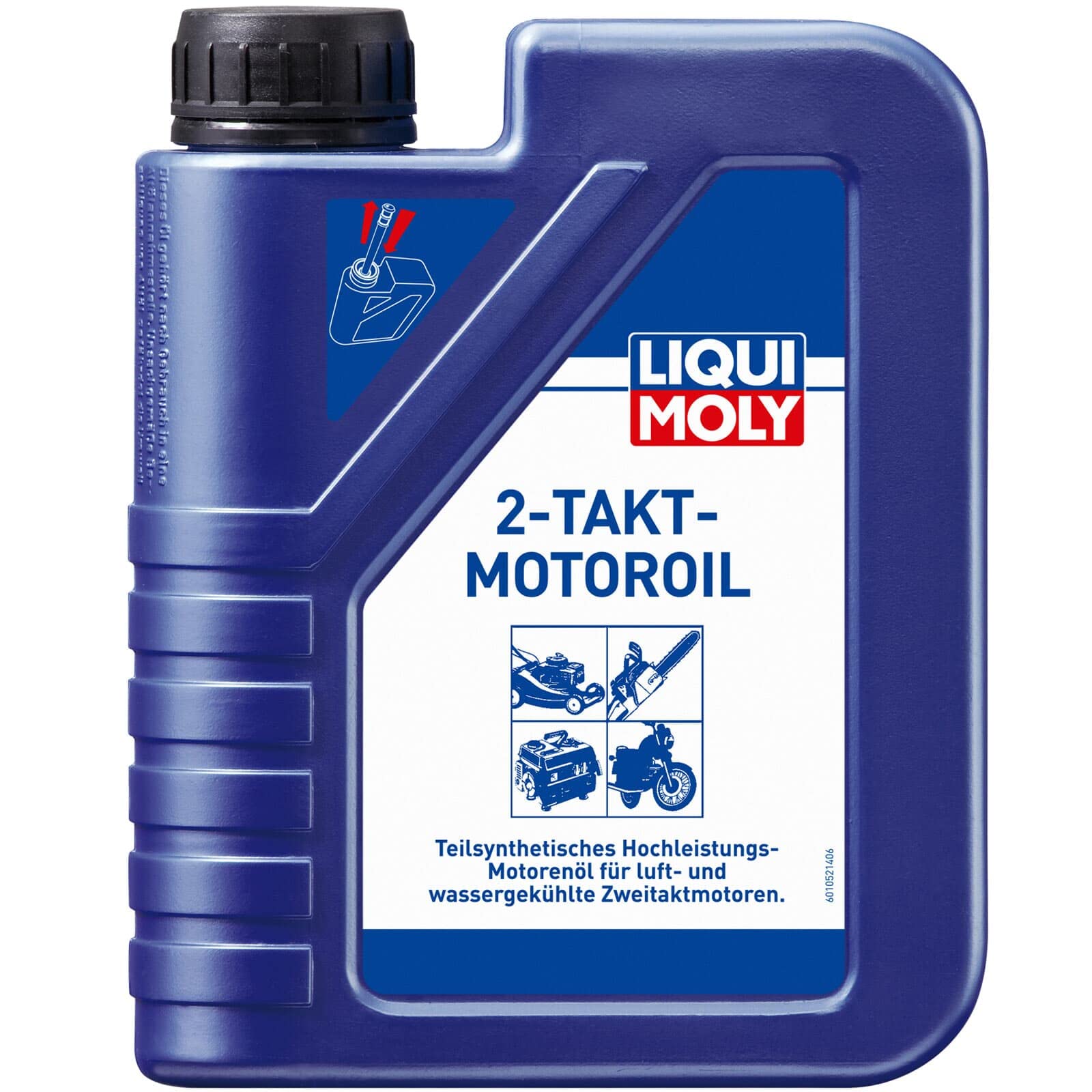 Aceite para motor de Liqui Moly 1052, para motor de 2 tiempos de cortacésped o motosierra, 3 unidades, 1 litro