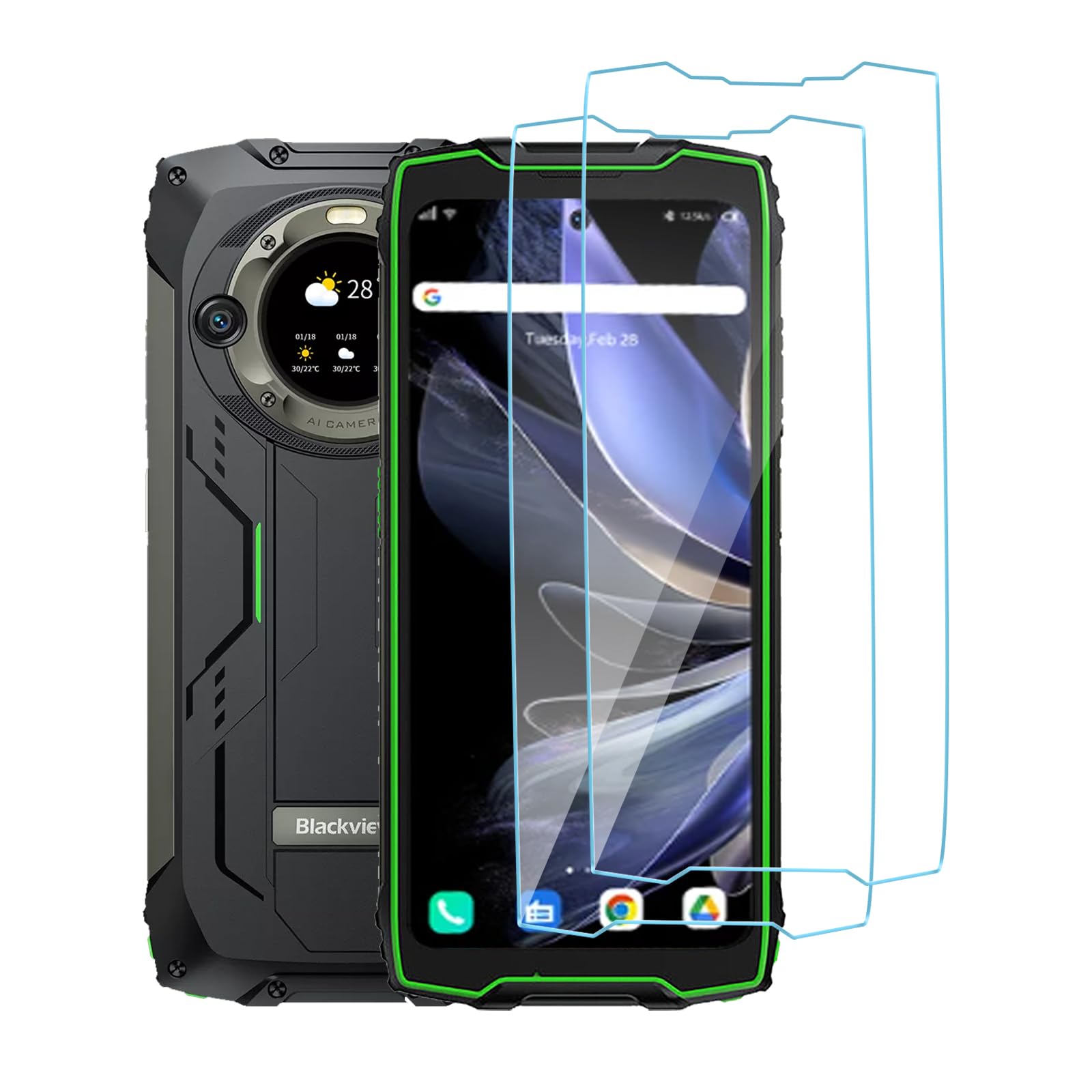 Mr.Shield Pellicola In Vetro Temperato Per Blackview BV8100 – 3 Pezzi, 9H, Anti Graffio - 6