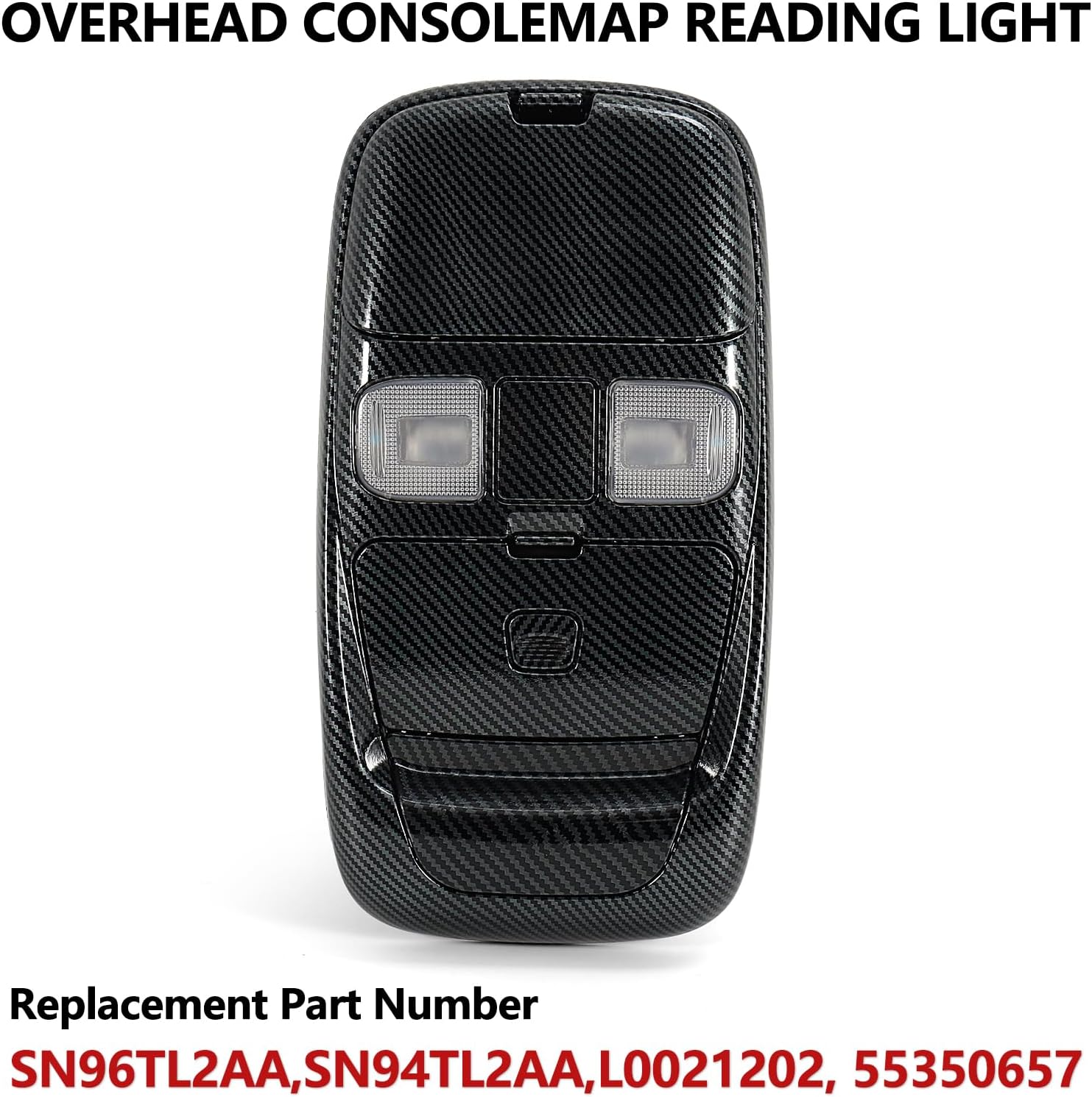 Overhead Console Map Reading Dome Light for Dodge Ram 1500 2500 3500 1998-2002 SN96TL2AA SN94TL2AA Carbon Fibre