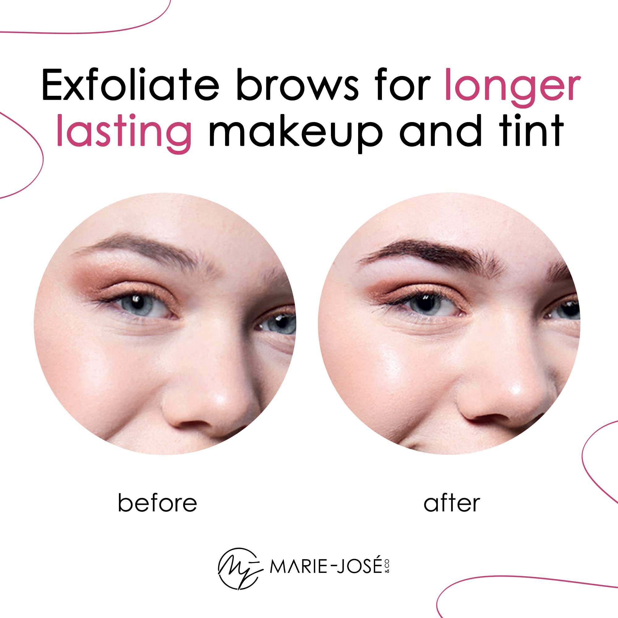 Soft Eyebrow Scrub Cream, Gentle Brow Skin Peeling Cream, Revitalising Eyebrows Exfoliator with Grapefruit & Passion Fruit - Image 4