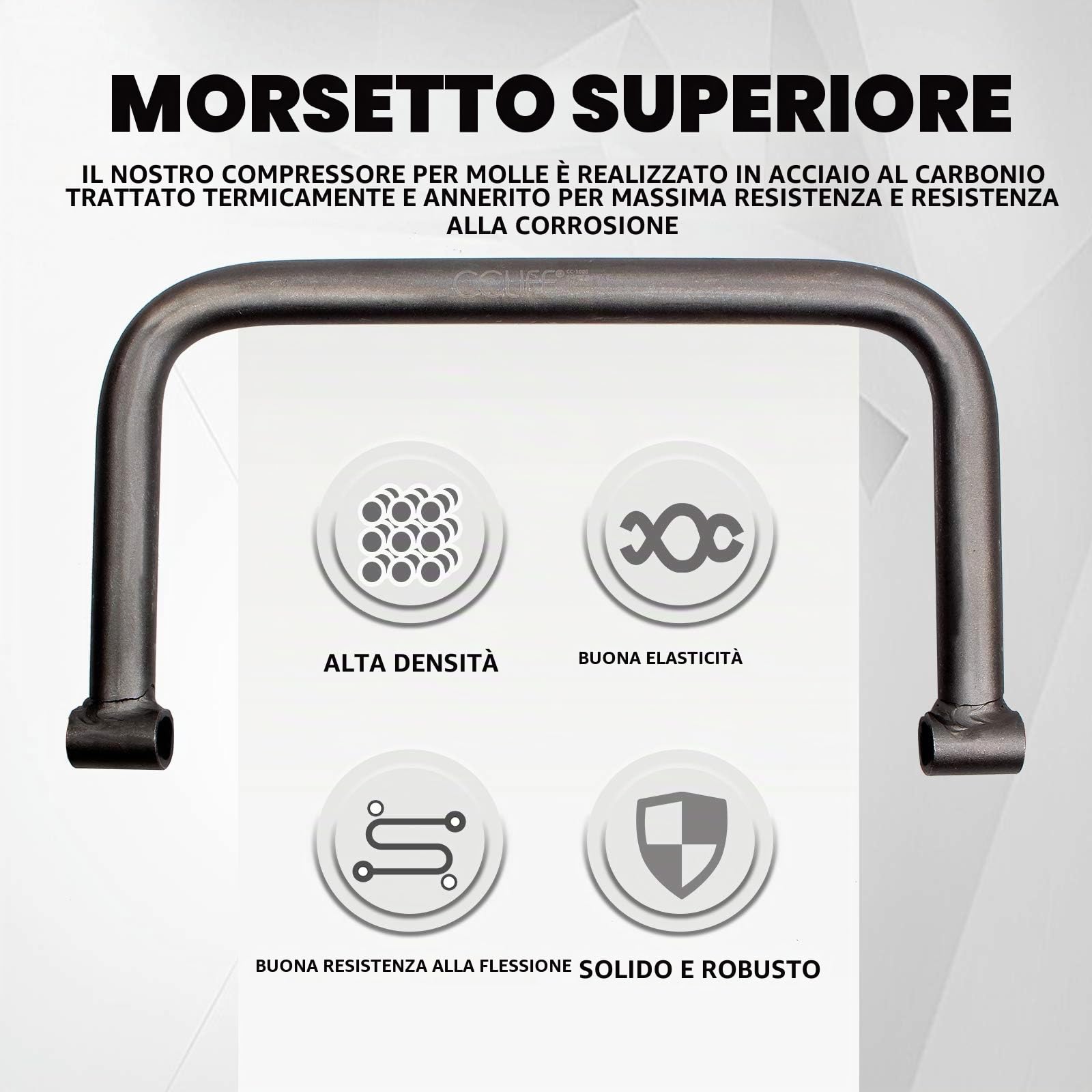 CCLIFE Compressore Molle Valvola Universale, Set 10 Pezzi, Gamma 16-30mm, con Custodia Portatile