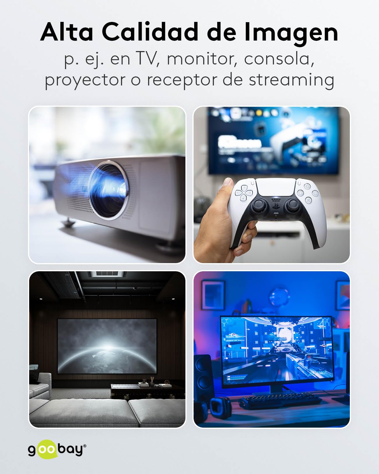 goobay 65559 Cable óptico híbrido Ultra High-Speed HDMI/Cable de alta velocidad con capacidad para 8K @ 60 Hz y 4K @ 120 Hz / 48 Gbps, ARC (Canal de retorno de audio), HDCP / 20 metros