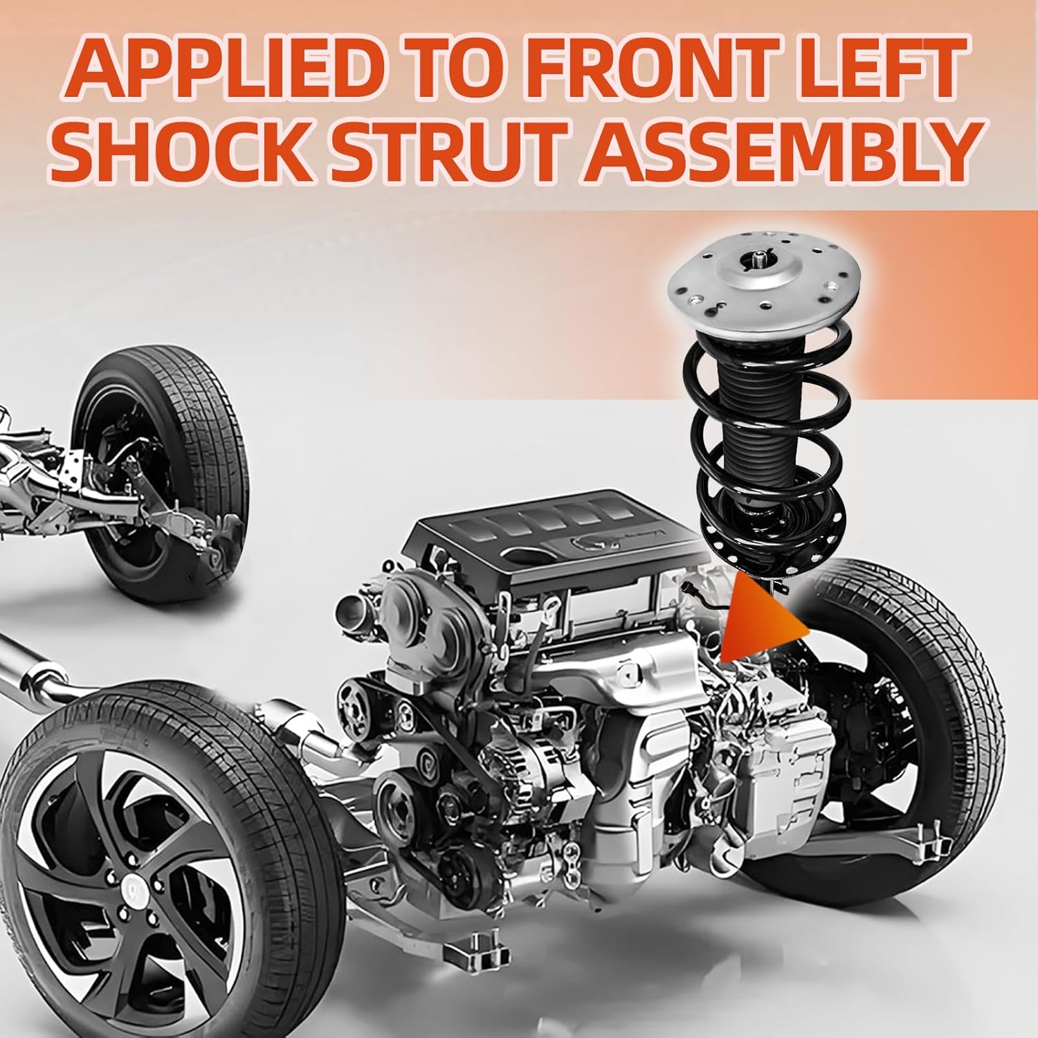 Front Left Shock Strut Assembly Compatible with 2012-2019 Range Rover Evoque with Magnetic Damping Shock Absorber OEM Replace# LR070932, LR024437, LR051481