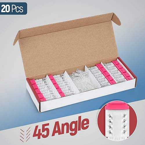 Miniatura 133 de Everest - Paquete de 50 conectores Keystone RJ45 Cat6 en ángulo de 45°, color blanco, conectores RJ45 hembra de perfil delgado, conector Keystone