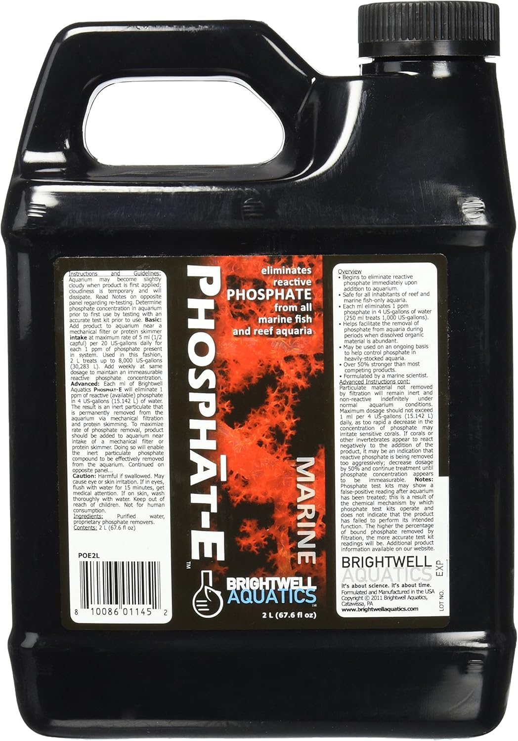Brightwell Aquatics Phosphat-E Liquid Phosphate Remover for Marine Fish and Reef Aquariums - Aquarium Water Treatments, 8.45 fl oz