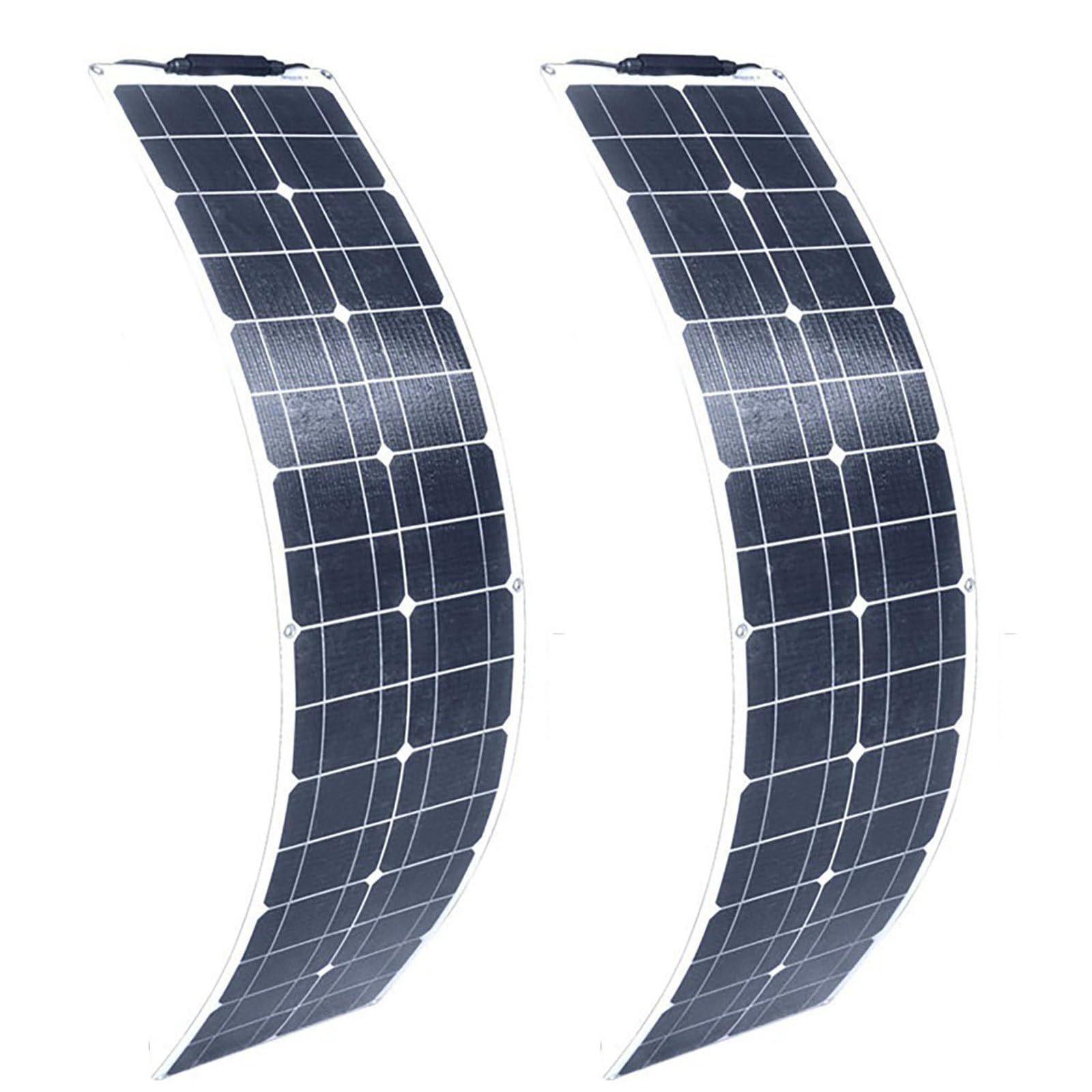 200W Solar Panel Kit Flexible Solar Módulo Solar Fotovoltaico para Campervan, Caravana, Barco, Casa, Coche, Cobertizo