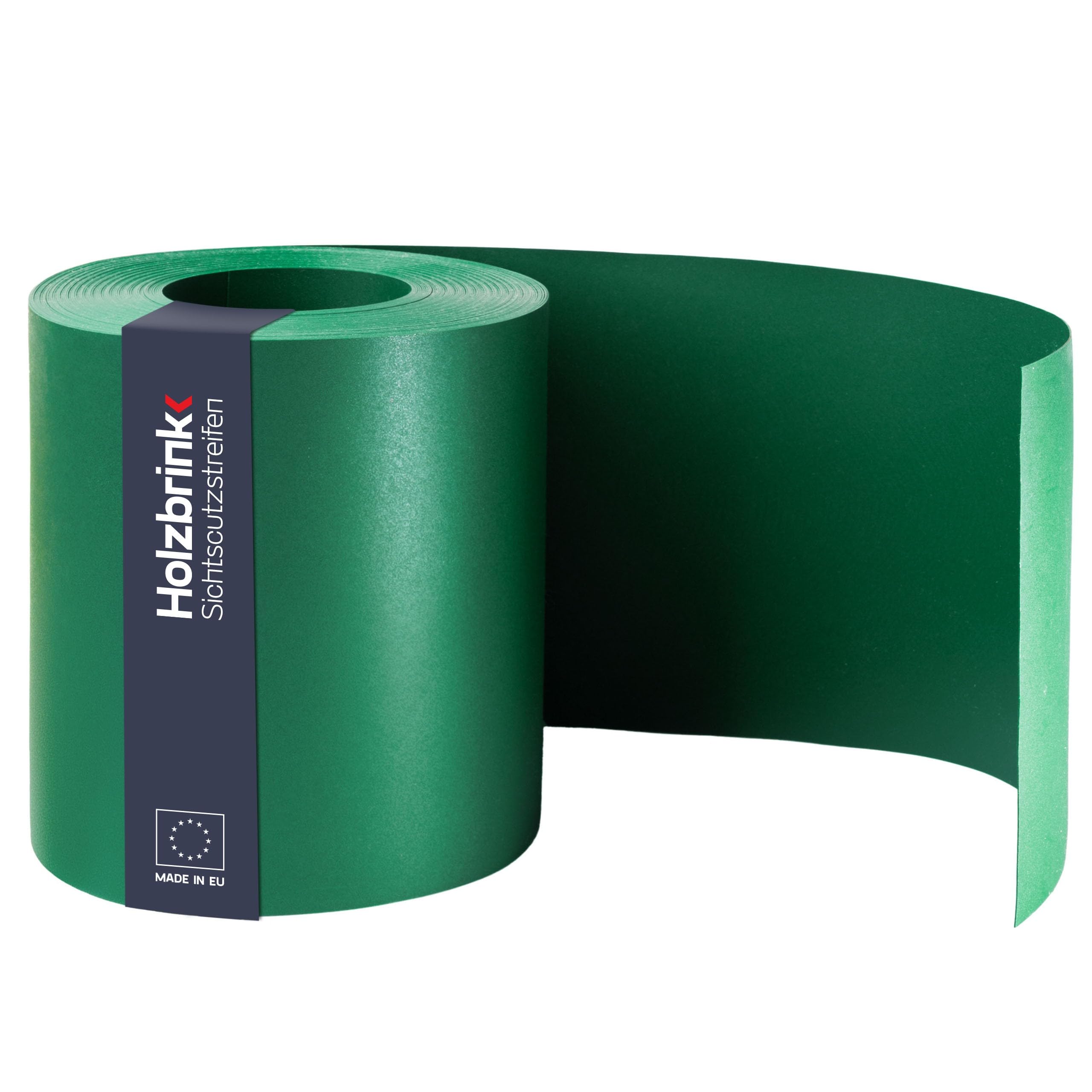HOLZBRINK Brise vue occultant en PP | 19 cm x 26 m | Lamelle occultation grillage rigide | Rouleau brise-vue pour extérieur, balcon, jardin | vert (RAL 6005)