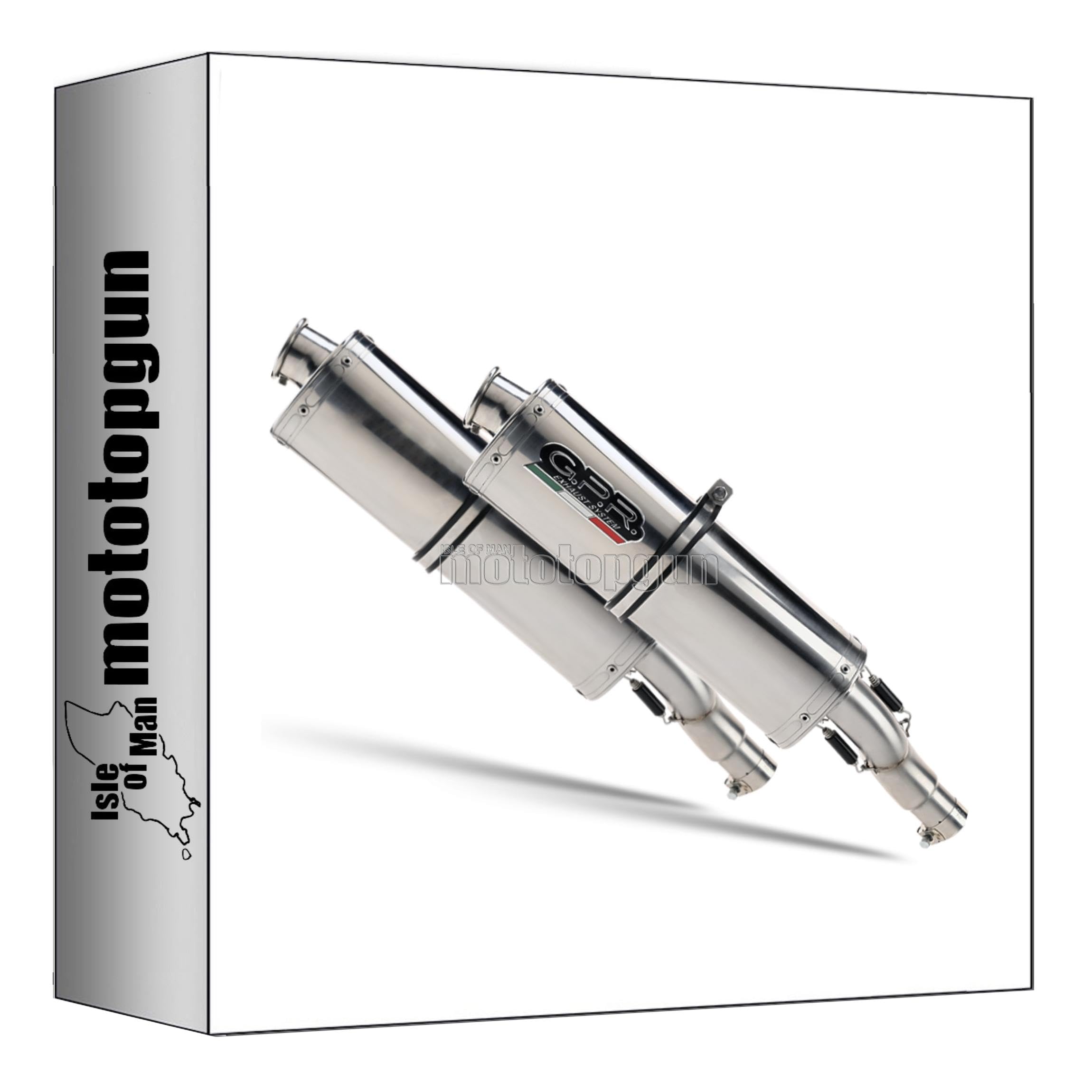 double exhaust gpr only stainless steel trioval, db-killer included, h.30.tri compatible with honda vtr 1000 f firestorm 2006 2007 mototopgun