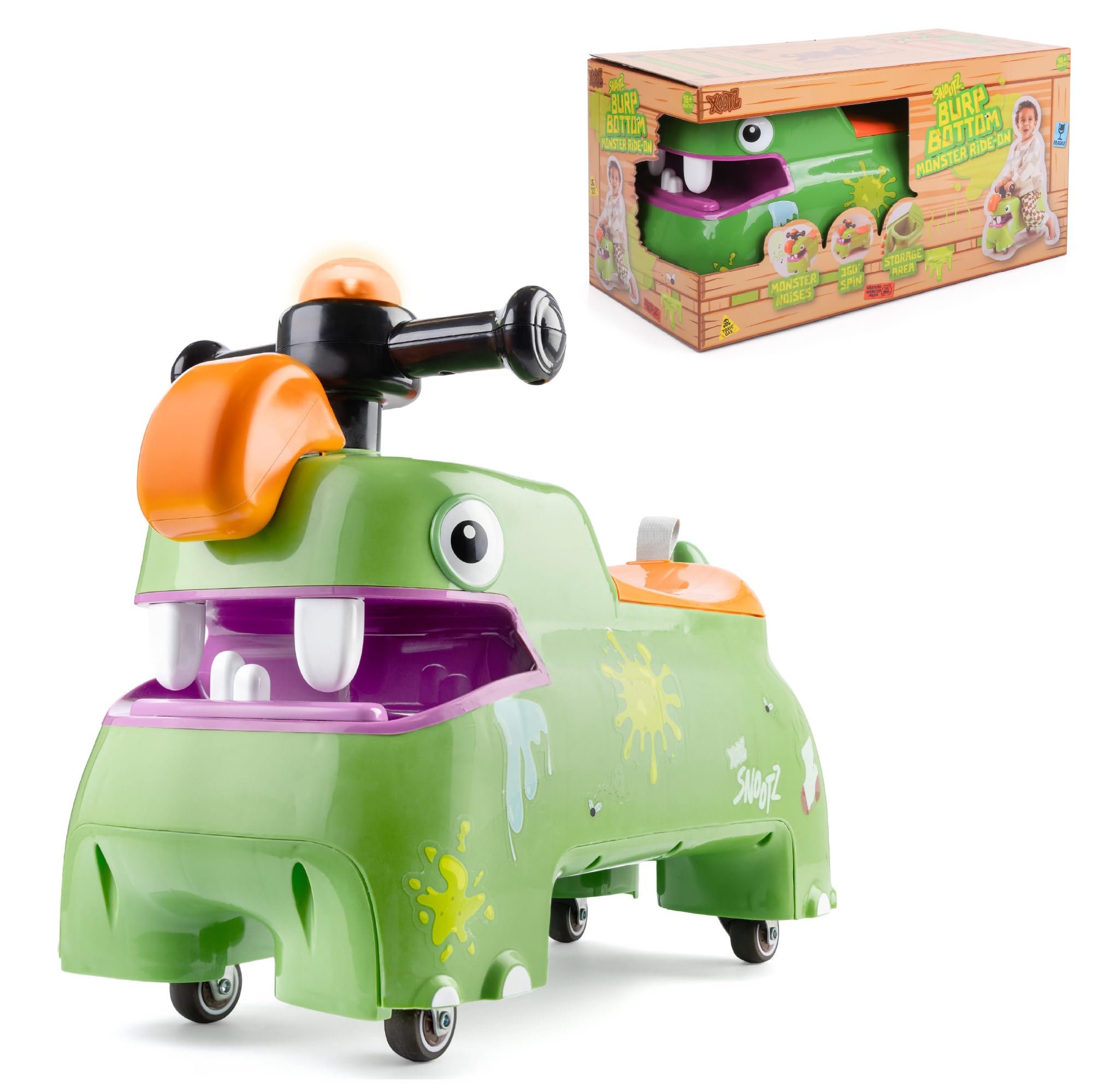 Xootz Snootz Burp Bottom Foot to Floor Toddler Ride On Toy