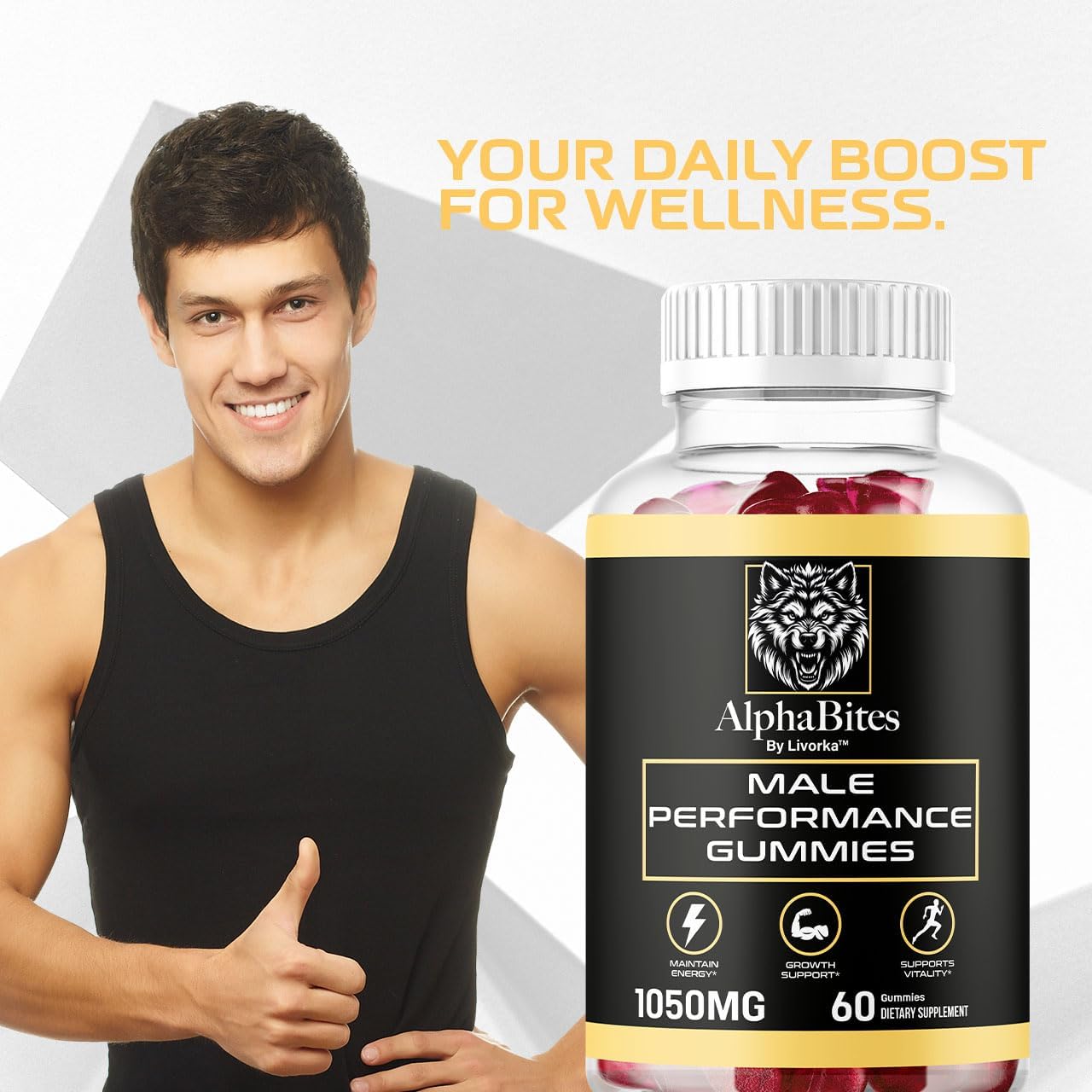 Alpha Bites - Original Formula 1 Alpha Bites Gummies, AlphaBites for Men,