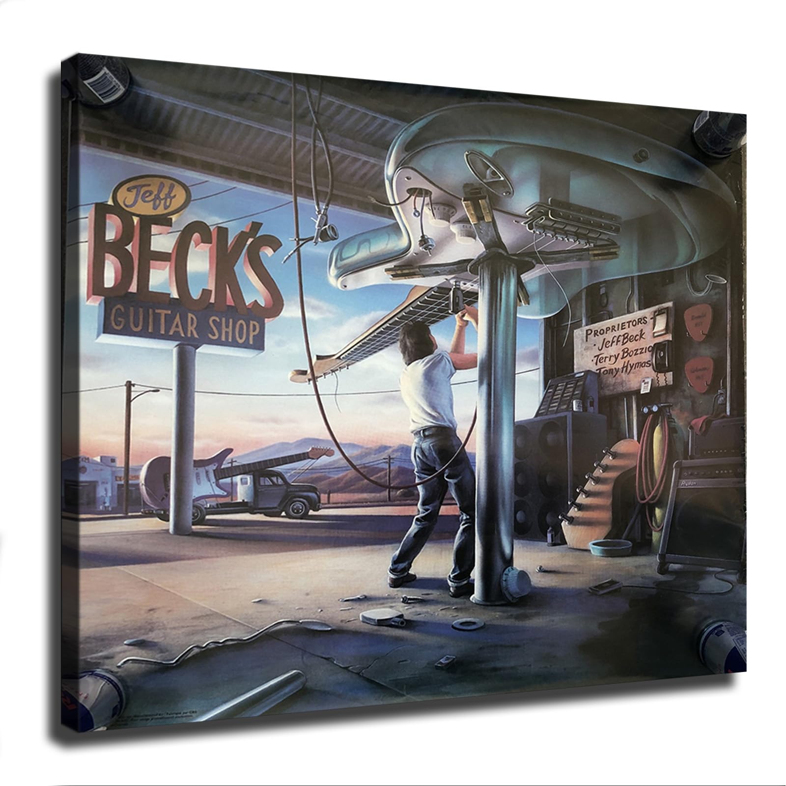 Jeff beck　特大パネル【60×85】　壁掛けパネル　ギタリスト Jeff beck 特大パネル【60×85】 壁掛けパネル ギタリスト 楽天