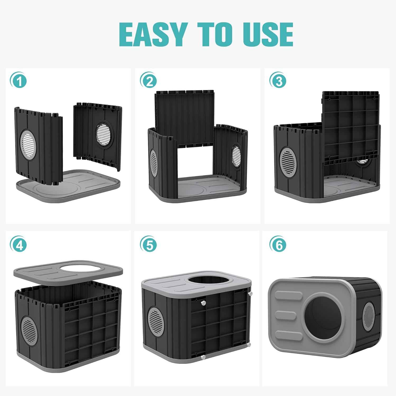 Outdoor Cat House Weatherproof with Camera-Shaped Design, Sturdy Resin Outside Cat Shelter for Patio, Insulated Cat House for Outdoor Cats