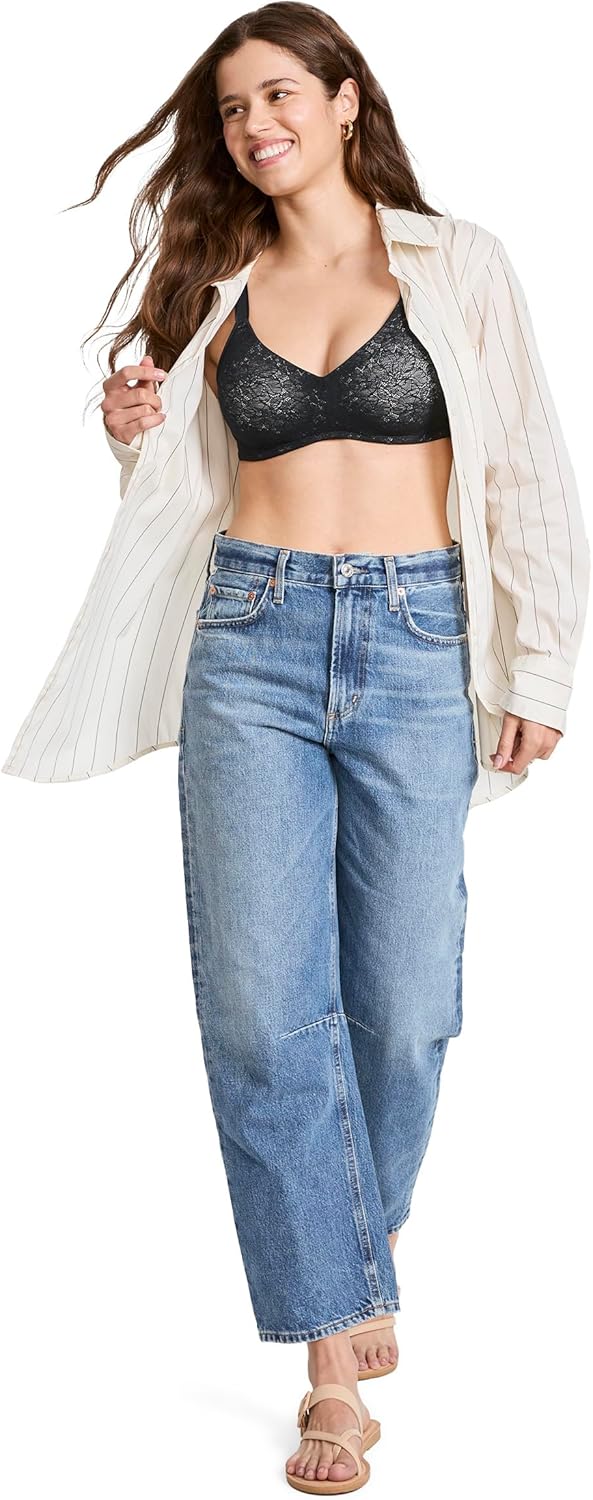 Jockey Women's Bra Smooth & Sleek Lace Full Coverage Wirefree T-Shirt Bra - Image 4