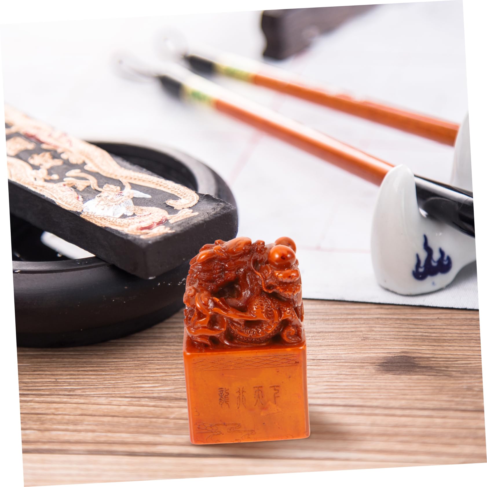 HOMSFOU 3 Pièces Tampon pour Chinoise Sceau Pierre Matériau pour DIY Fournitures Artistiques Personnalisables