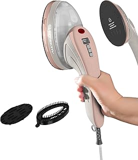 Plancha Vertical Vapor EFFEKTIV, 1800W, 3 en 1 Vapor Vertical Premium, Plancha Ropa con Suela Cerámica, Cepillo de Vapor, Depósito 250ml, Vapor Continuo 750mg/sec, Pantalla led, Autoapagado, Cable 3m
