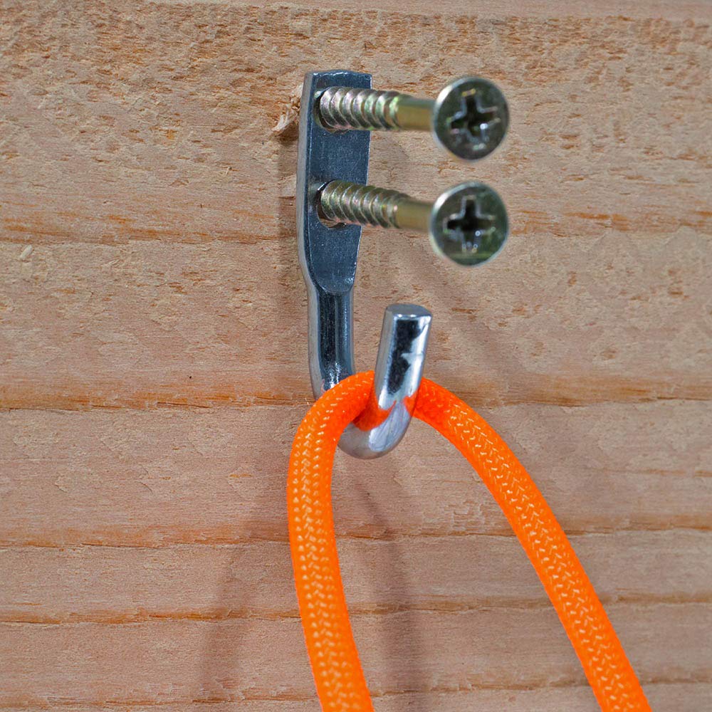 Mountable Metal Rope and Tarp Hooks (7/16 Inch X 10 Pack)