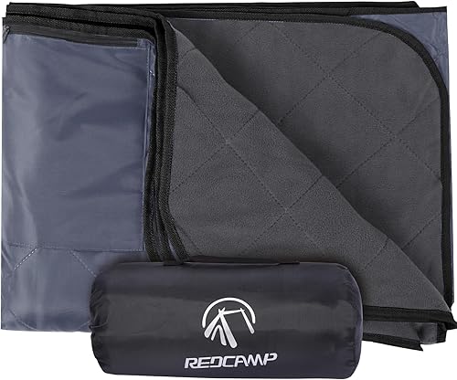 Miniatura 9 de REDCAMP - Manta Stadium impermeable, grande, resistente al viento, suave y forro polar cálido para acampar, clima frío y deportes al aire libre