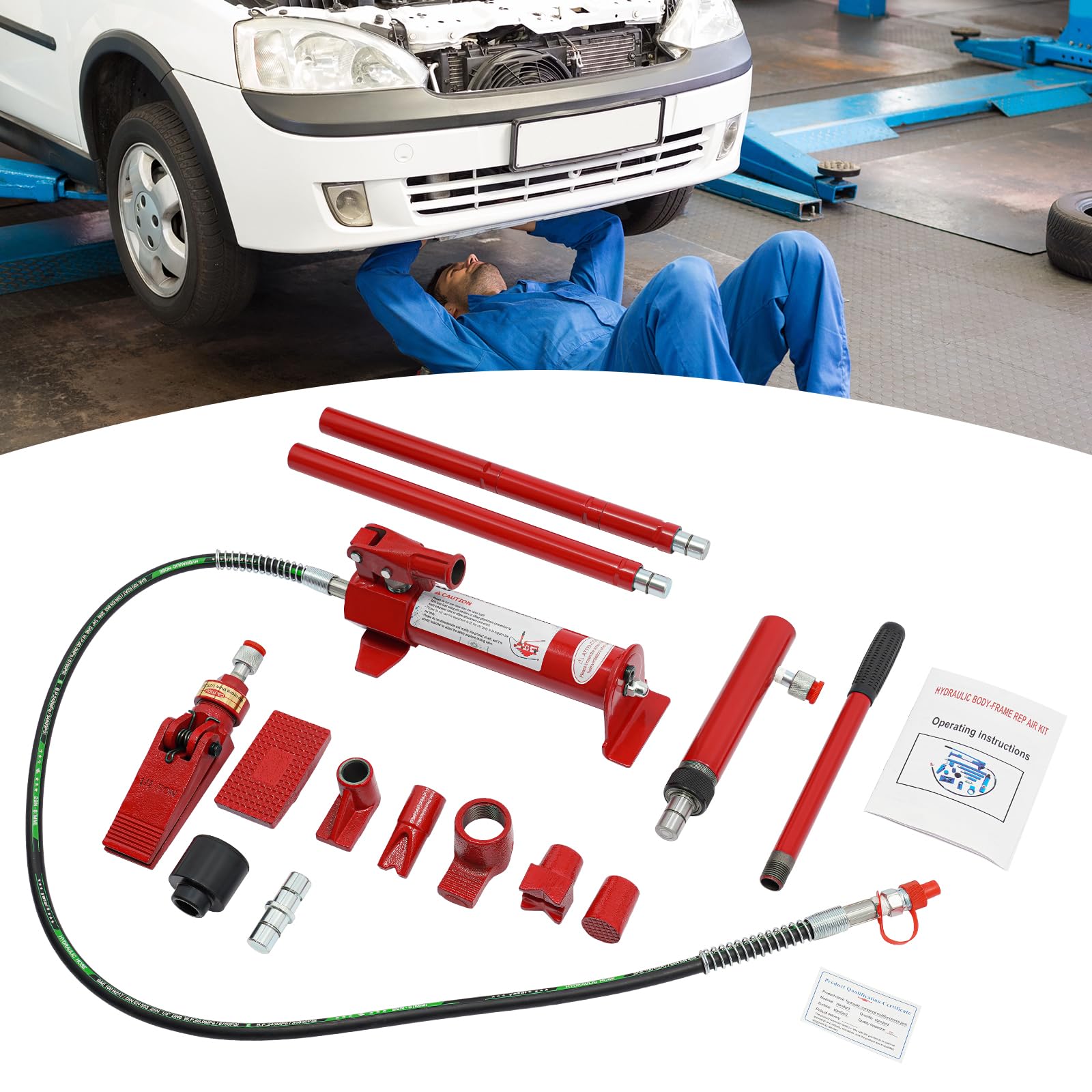 Kit di riparazione idraulico per carrozzeria pompa cric 4t Hub per riparazioni in officine private, officine di riparazione auto, officine automobilistiche e altre occasioni