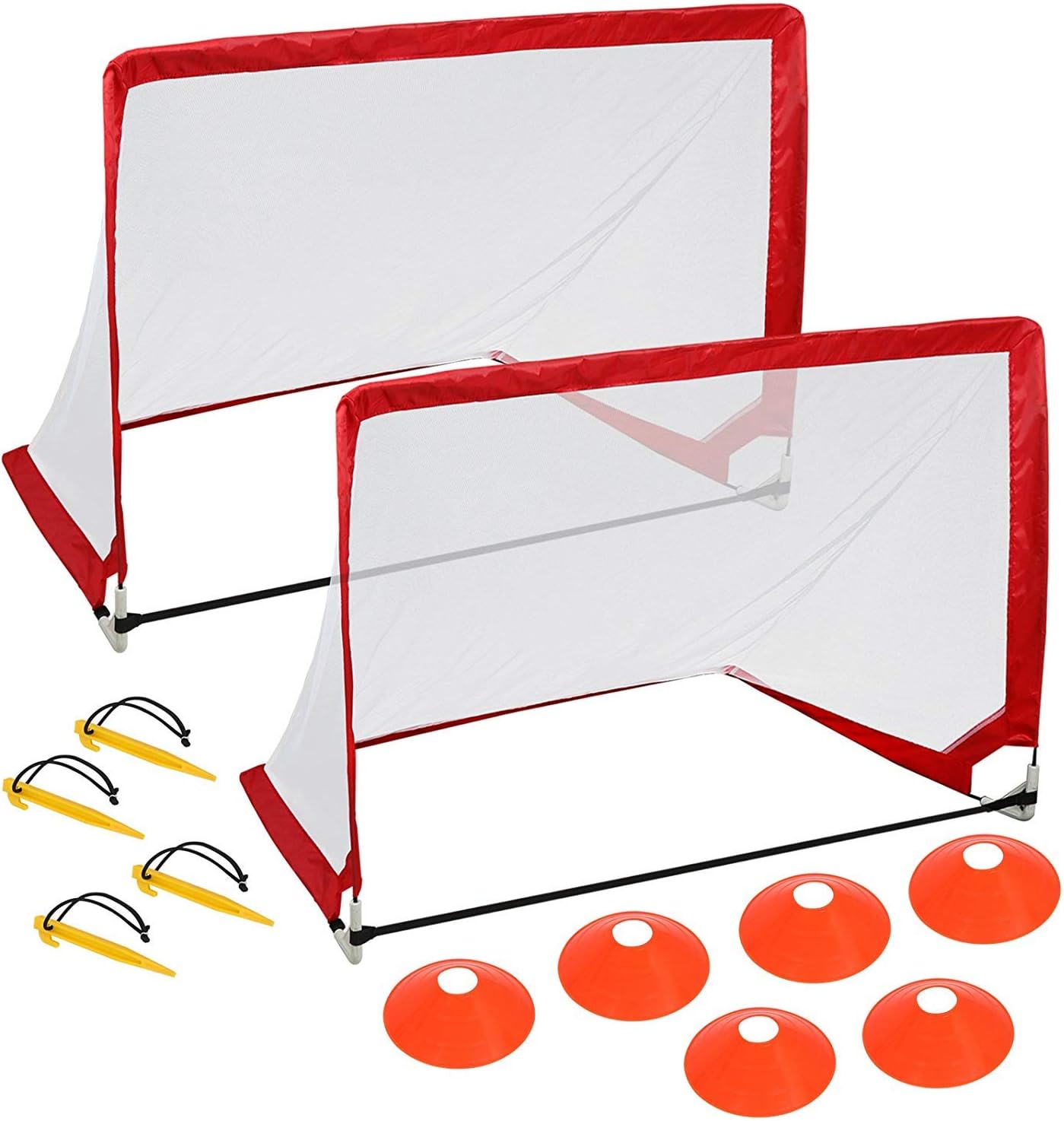 HomGarden Pop Up Soccer Goals Set of 2 Portable Soccer