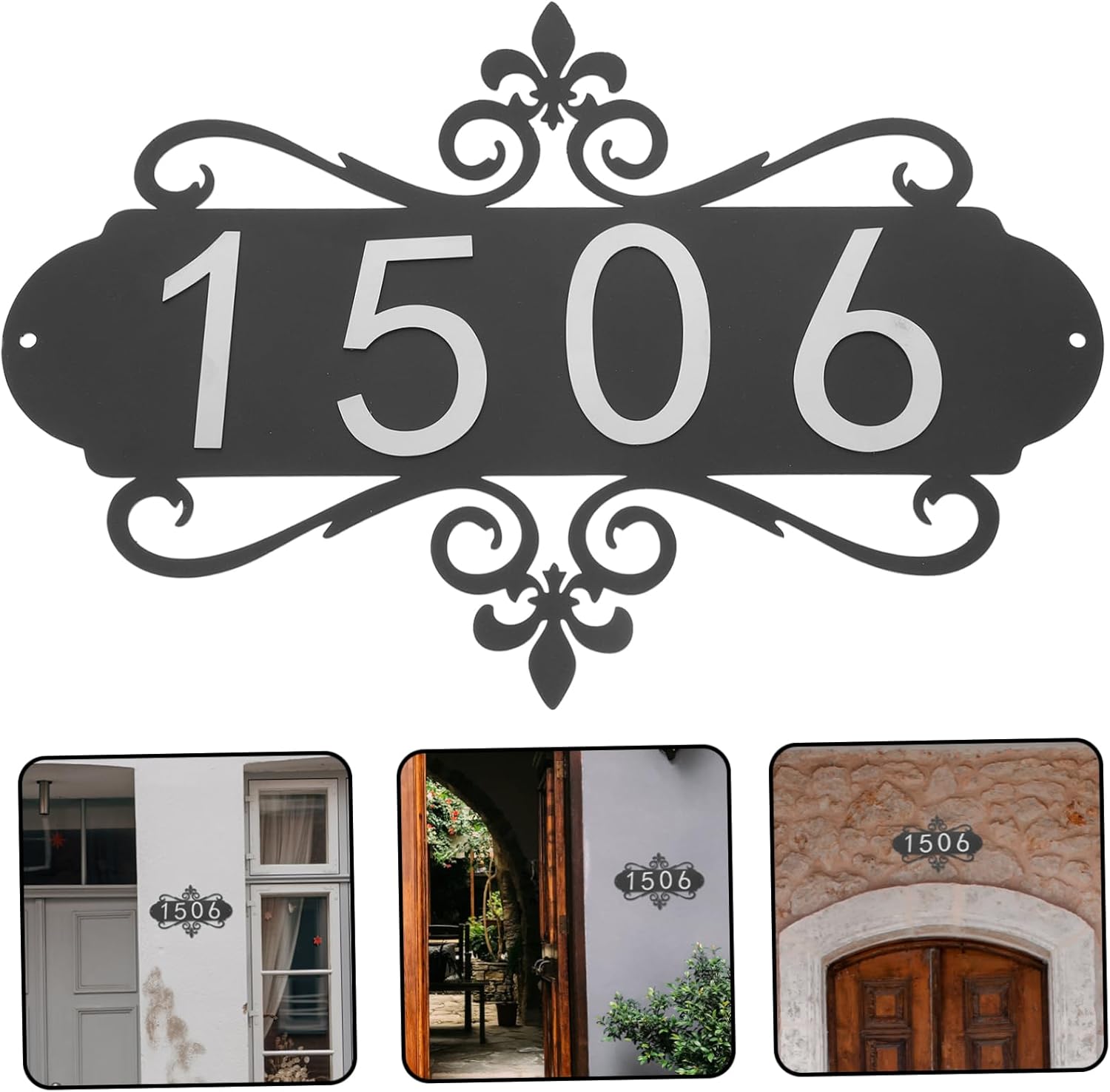 Address Number Sign 1 Set of Iron Wall Number Weatherproof Design Ideal for Yard Garden and Outdoor Use