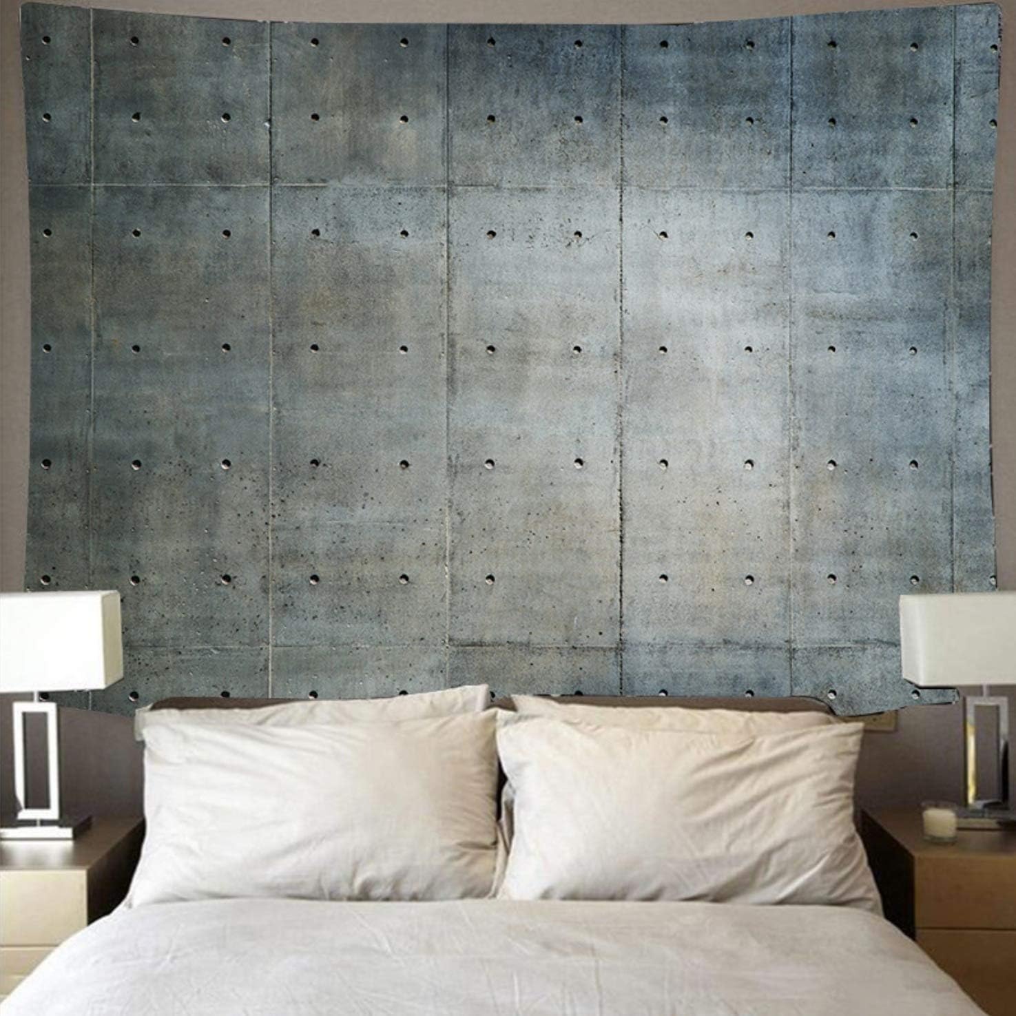 Nd タペストリー 石壁 ブロック レンガ コンクリート カフェ風 写真 撮影 背景 おもしろ だまし絵 インテリア