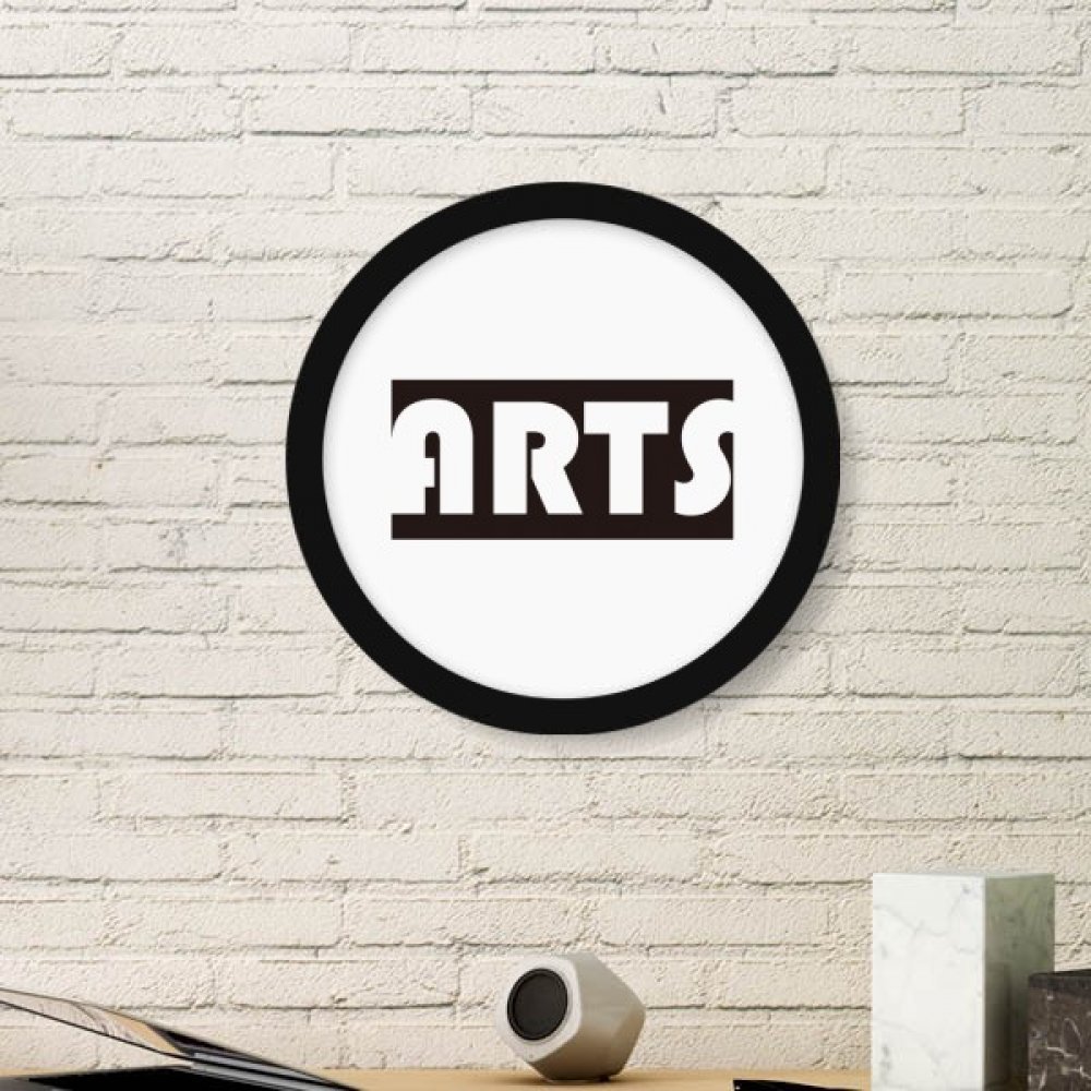 Cadre photo rond noir simple arts de mots stickers muraux salon