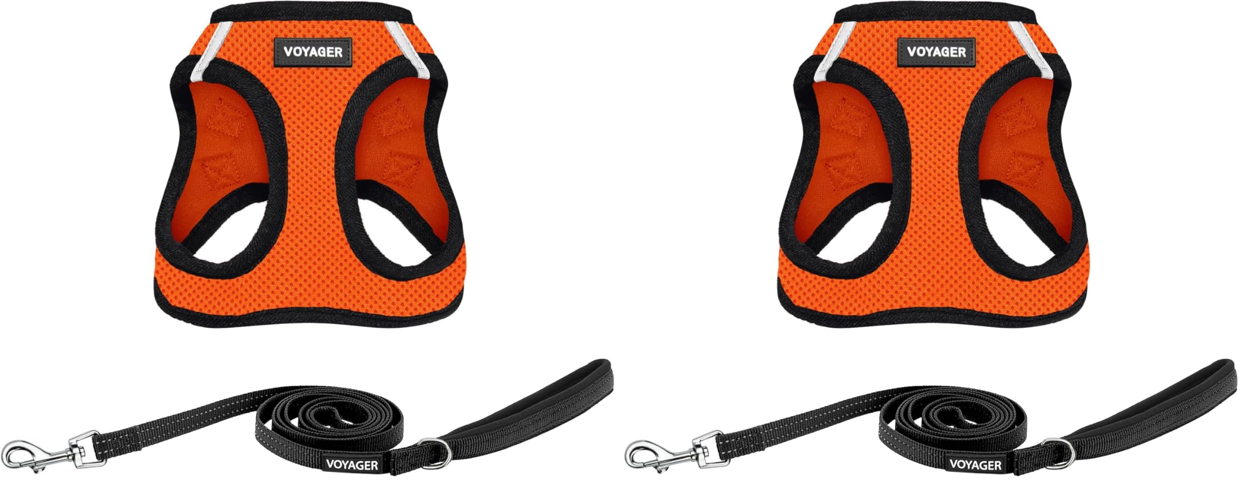 Voyager Step-in Air All Weather Mesh Harness Reflective Dog 5 ft Leash Combo Neoprene Handle for Small Medium