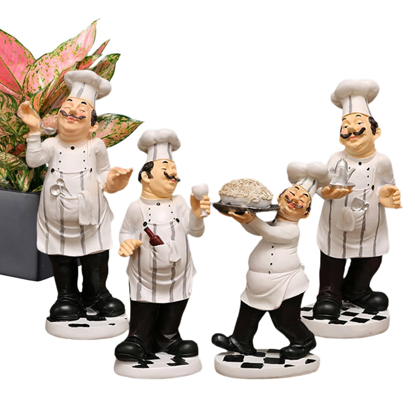 Statua Chef per, chef figurine, decorazione da cucina, statuette da chef | statuette da banco in resina, decorazione da tavolo per casa, cucina, ristorante