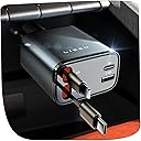 LISEN Retractable Car Charger, for Christmas Day Gifts for Men Women, 69W Cars Adapter USB C Fast Charger for iPhone 17, Car Accessories for Men Women Drivers, for iPhone 17 Pro Max Air 16 15 14 Plus