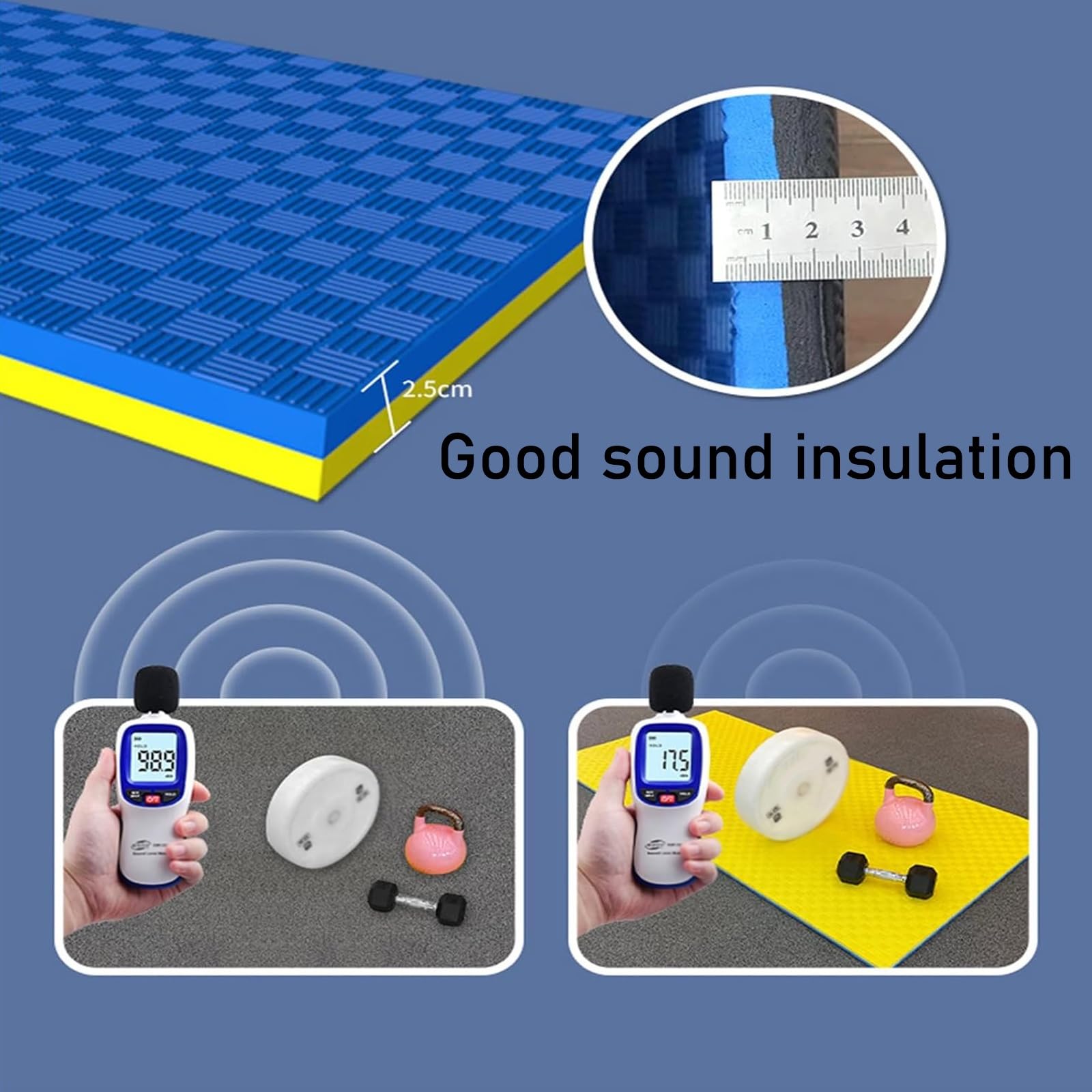 Tapis Antidérapant Pour Appareil De Fitness - Protection Du Sol, 60x43 Cm, Caoutchouc Durable, Pour Pédalier, Elliptique