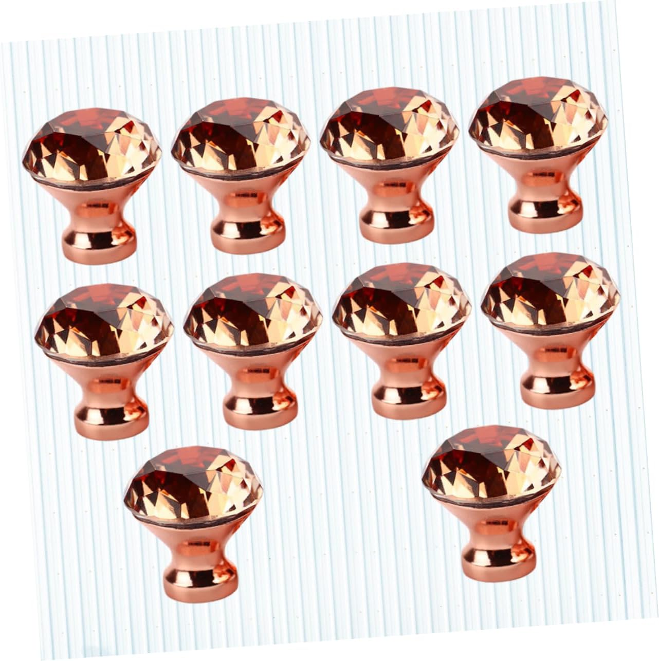 ARTIBETTER 30 Pcs Crystal Knobs Drawer Knobs Pcs Per Pack Convenient to Use Complete Set Screw Rose Golden Color Aluminum Alloy Fashionable Cupboard Pulls Shiny Cabinet Handle Glass