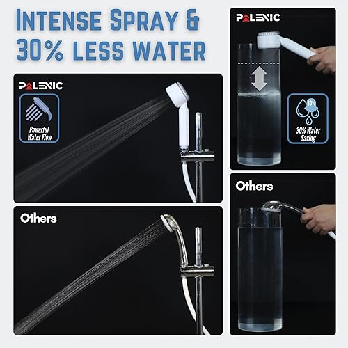 Miniatura 5 de Cabezal de ducha filtrado con filtros dobles, alta presión, elimina cloro, metales pesados, sedimentos, palanca de encendidoapagado, 3 filtros de