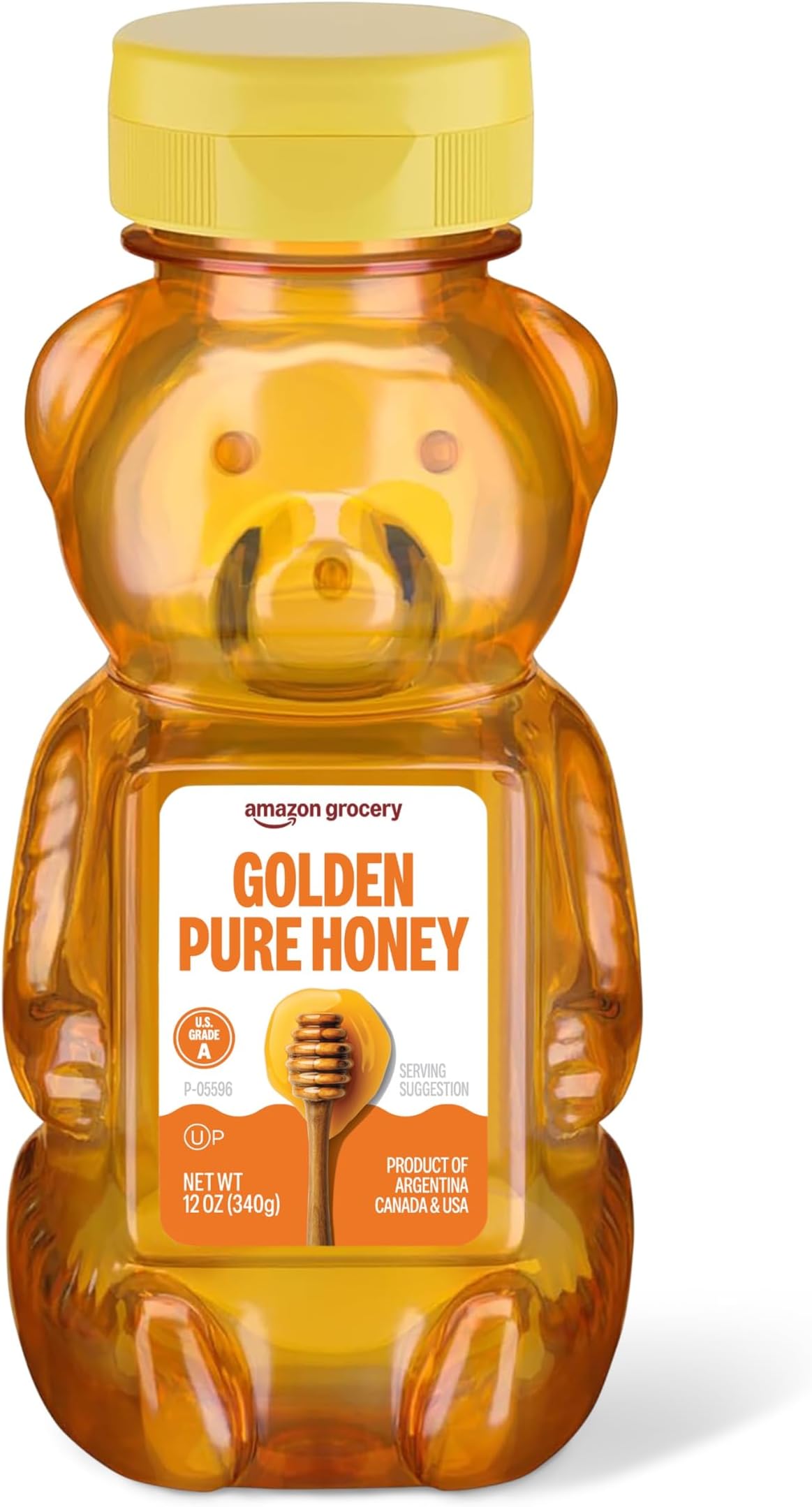Amazon Grocery, Golden Pure Honey, 12 Oz