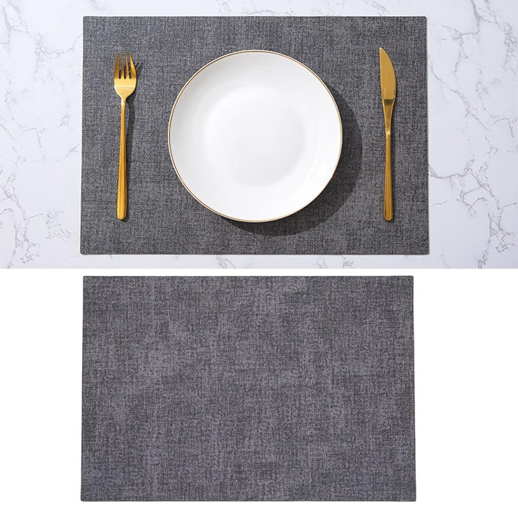 IANSHFKN Cloth Leather PU Placemat Double-sided Square Household Hotel Western