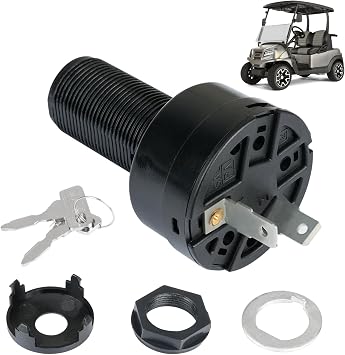 Panglong Precedent Ignition Switch - 2 Terminal, Club Car Ignition Key Switch for 2004-up Precedent and 2018-up Tempo Electric Golf Cart, OEM# 102508601